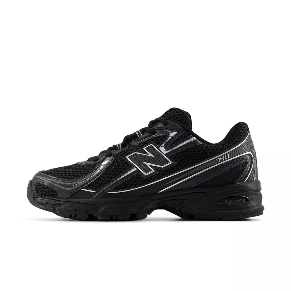 New Balance 740 "Black/Metallic Silver" Men's Shoe - BLACK/SILVER