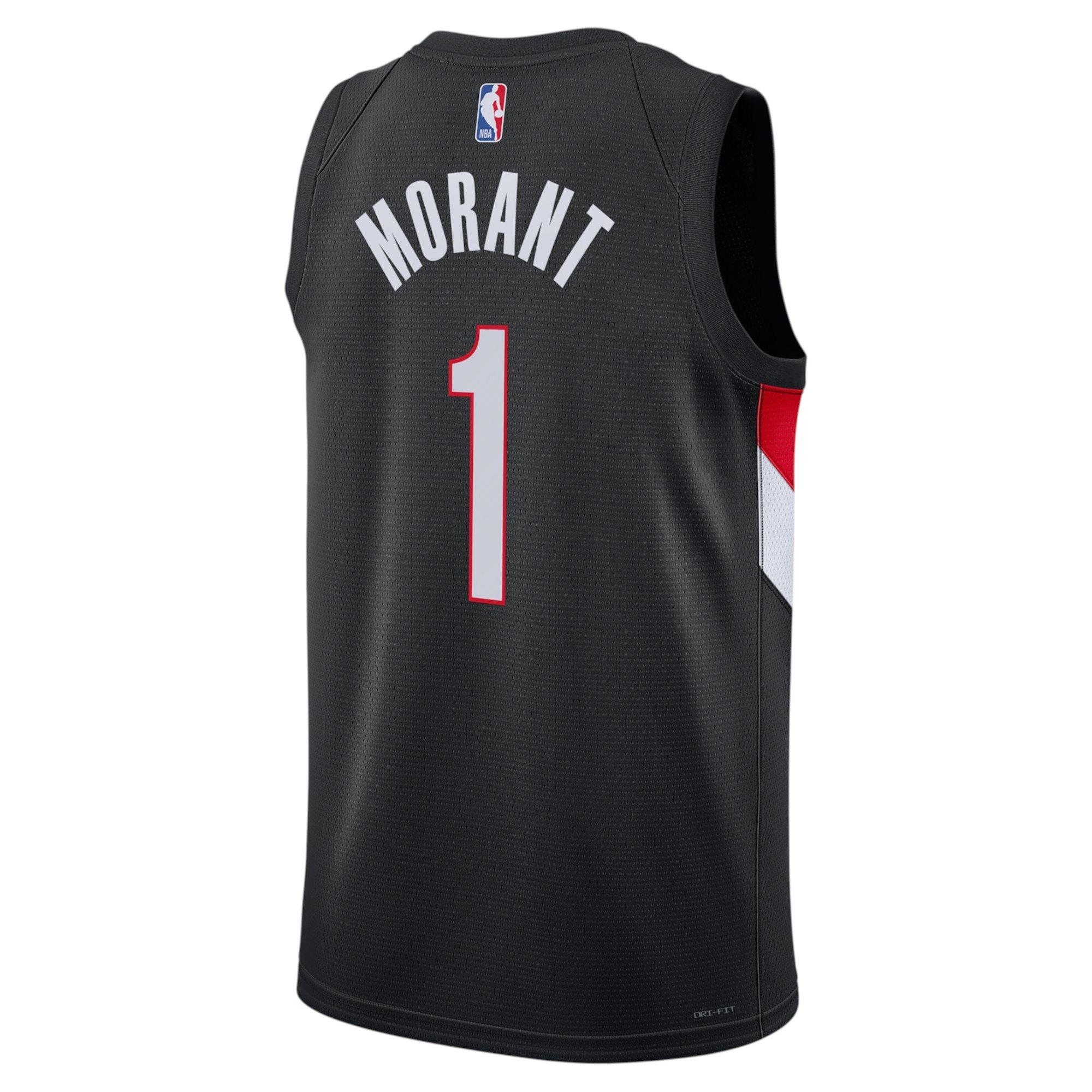 Nike Men's JA Portland Trail Blazers Icon Jersey - BLACK/RED