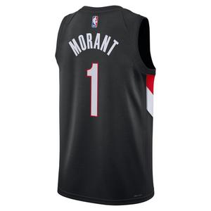 Nike Men's JA Portland Trail Blazers Icon Jersey - BLACK/RED