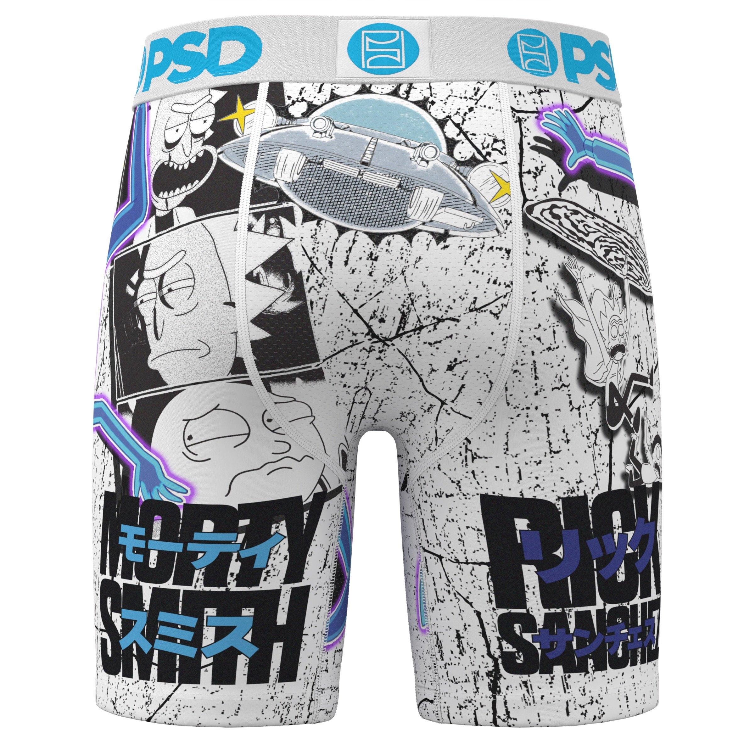 PSD Men's Rick and Morty Dark Shadows Underwear - White/Blue - WHITE/BLUE