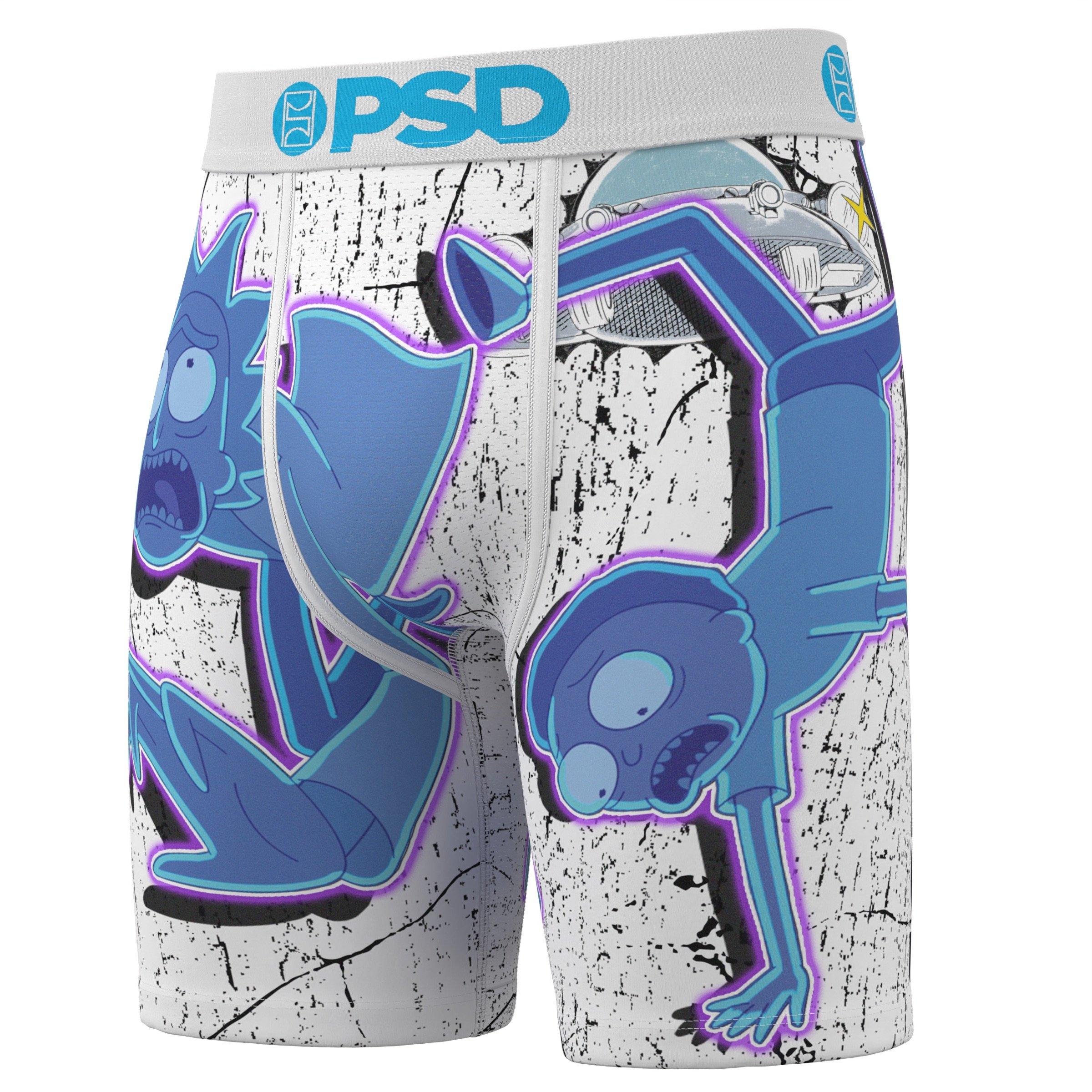 PSD Men's Rick and Morty Dark Shadows Underwear - White/Blue - WHITE/BLUE