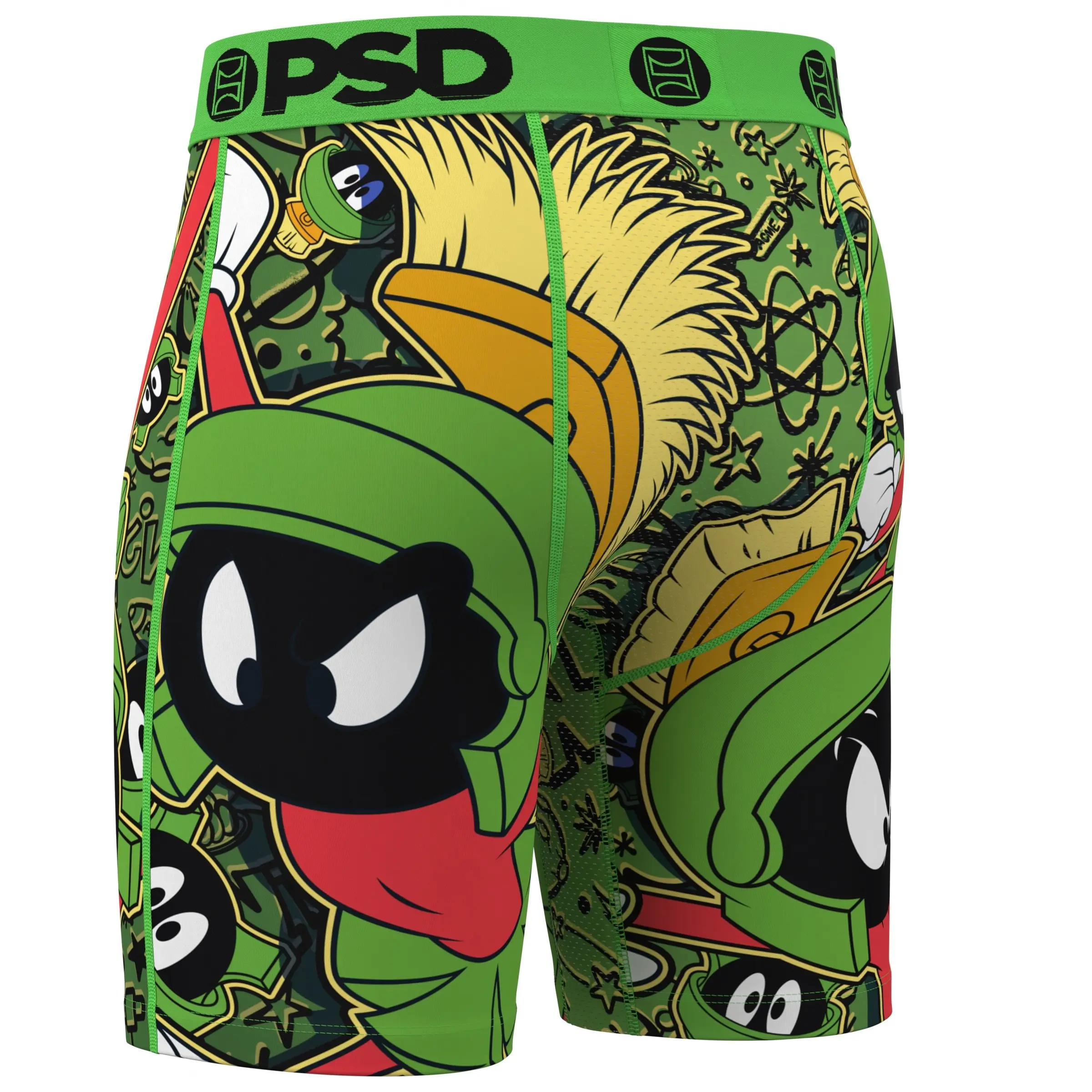 PSD Men's Marvin the Martian Faces Underwear - Green - GREEN
