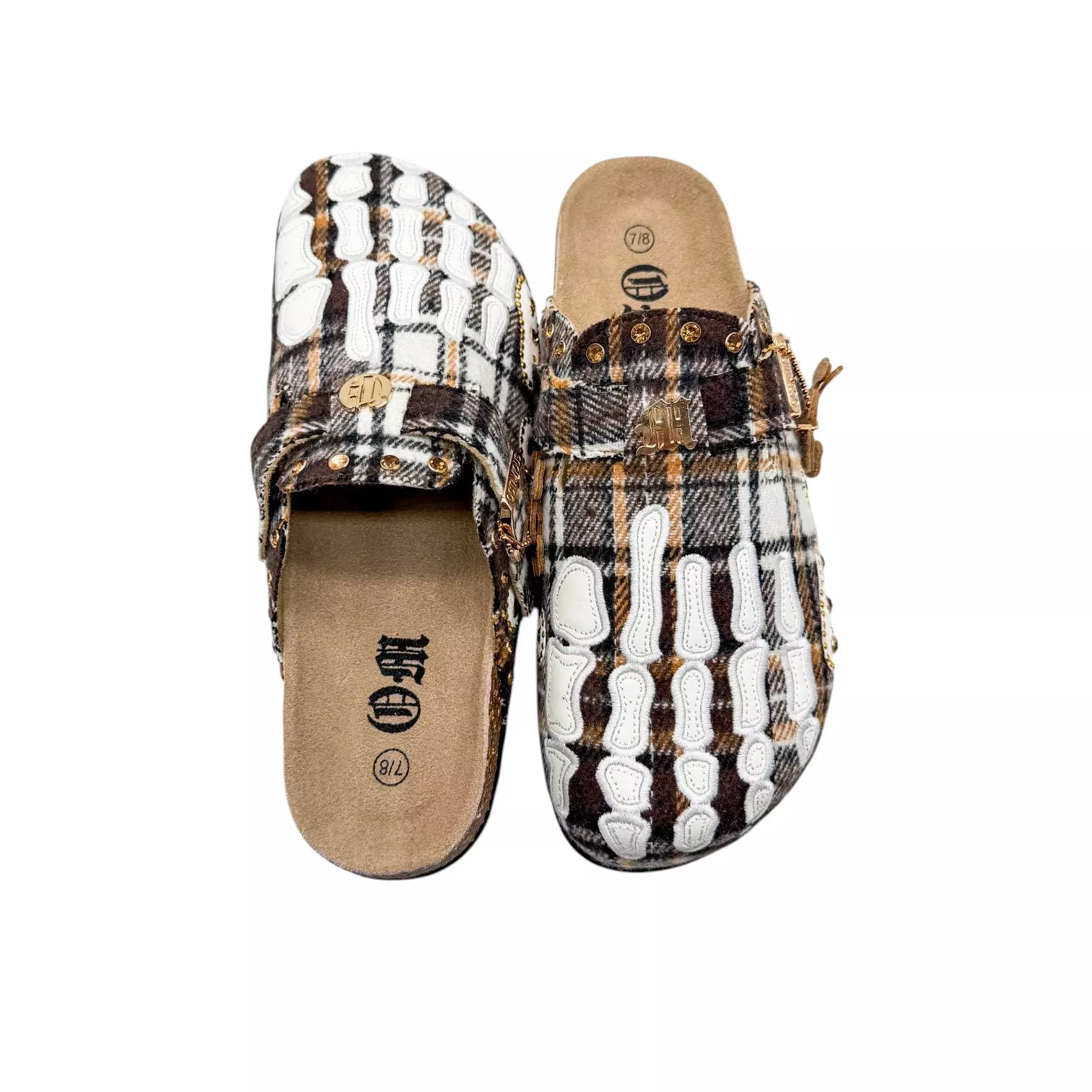 Octavious Marks "Brown Plaid" Unisex Clog - BROWN