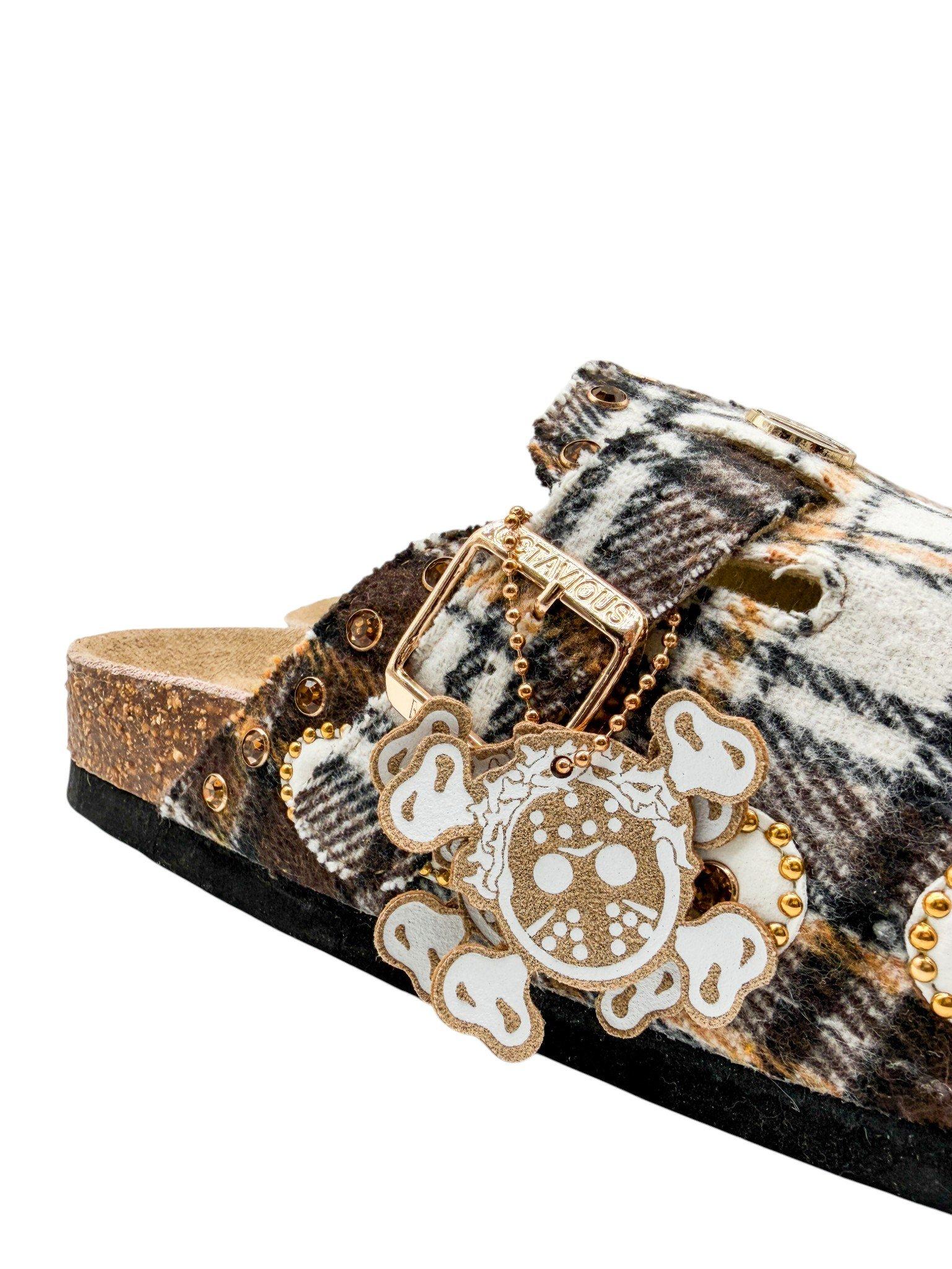 Octavious Marks "Brown Plaid" Unisex Clog - BROWN