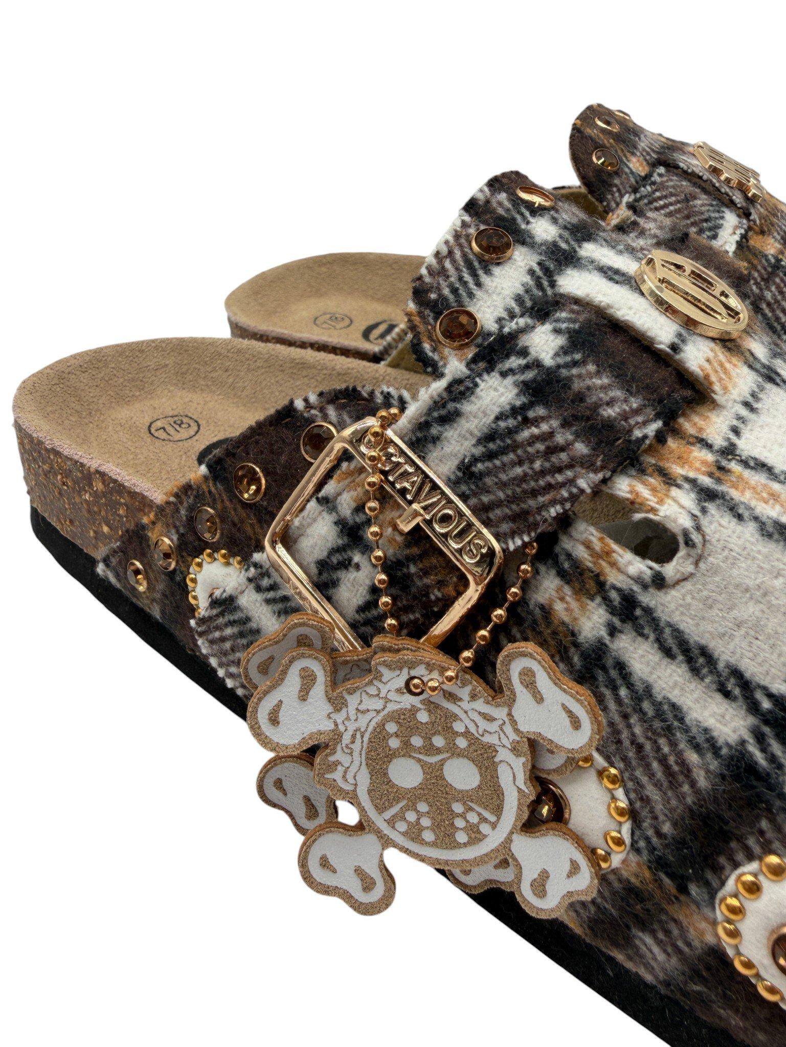 Octavious Marks "Brown Plaid" Unisex Clog - BROWN