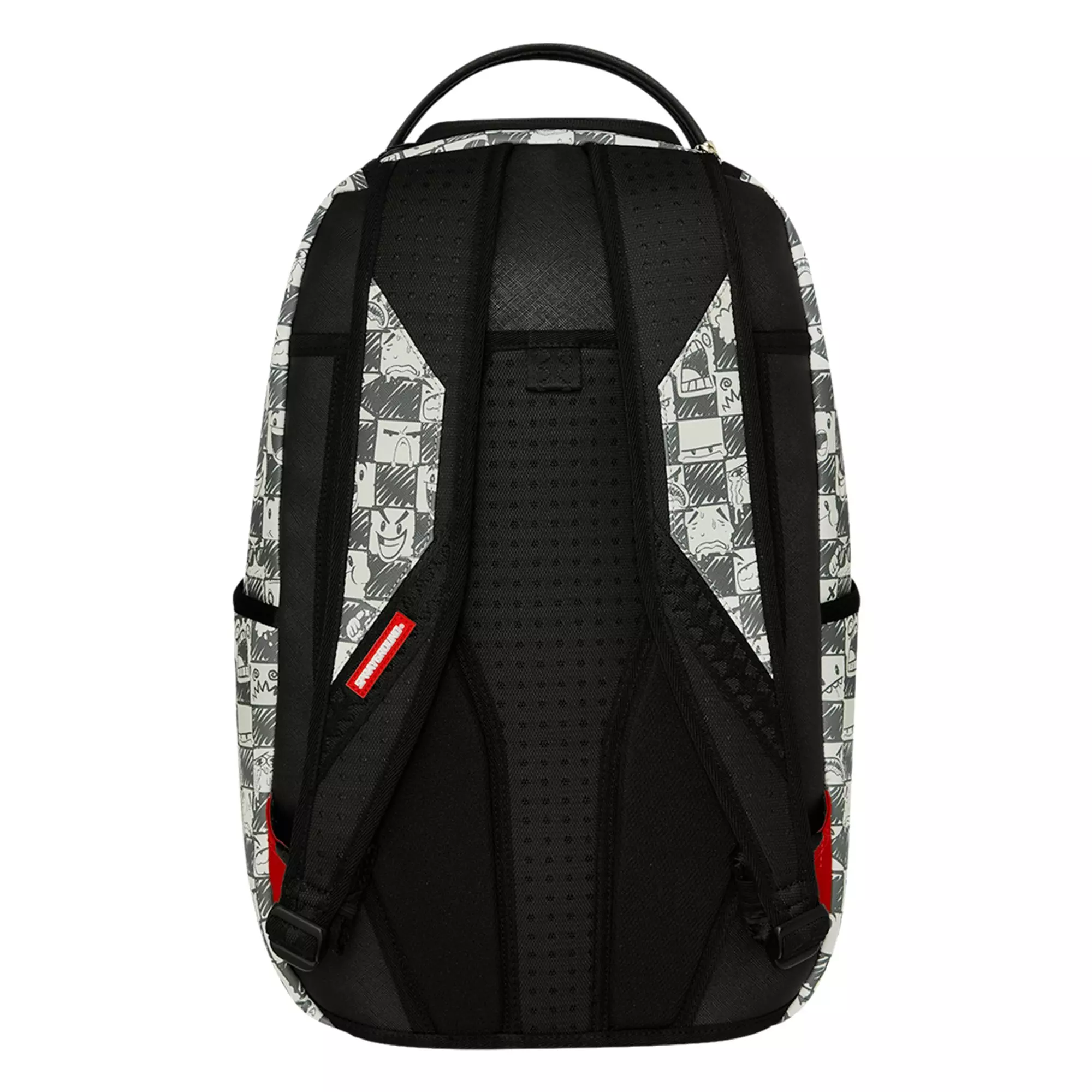 Sprayground Emote Check Backpack - Black/White - BLACK/WHITE