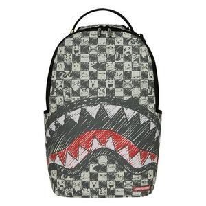 Sprayground Emote Check Backpack - Black/White - BLACK/WHITE