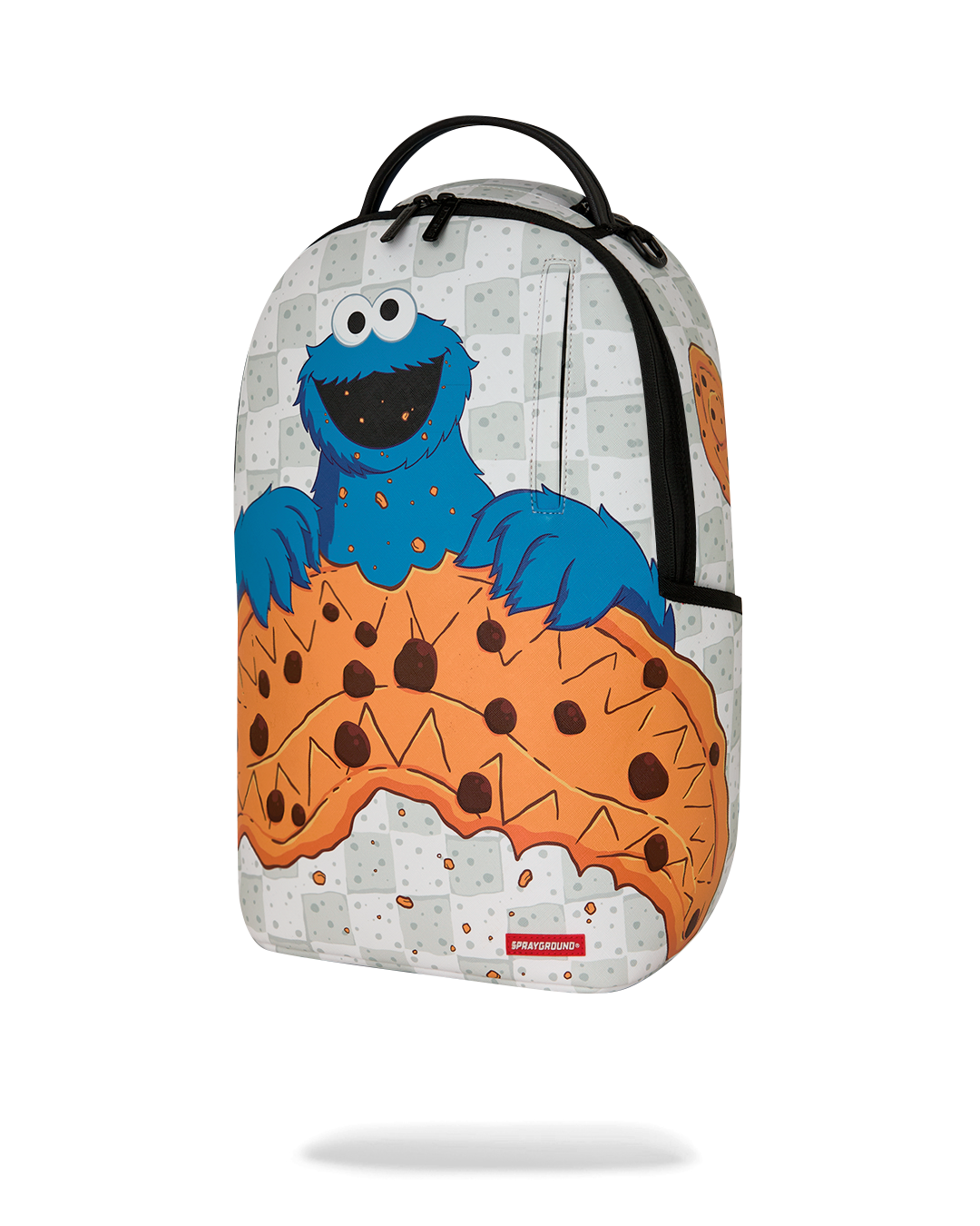 Sprayground Sesame Street Cookie Monster Shark Backpack - White/Blue - WHITE/BLUE