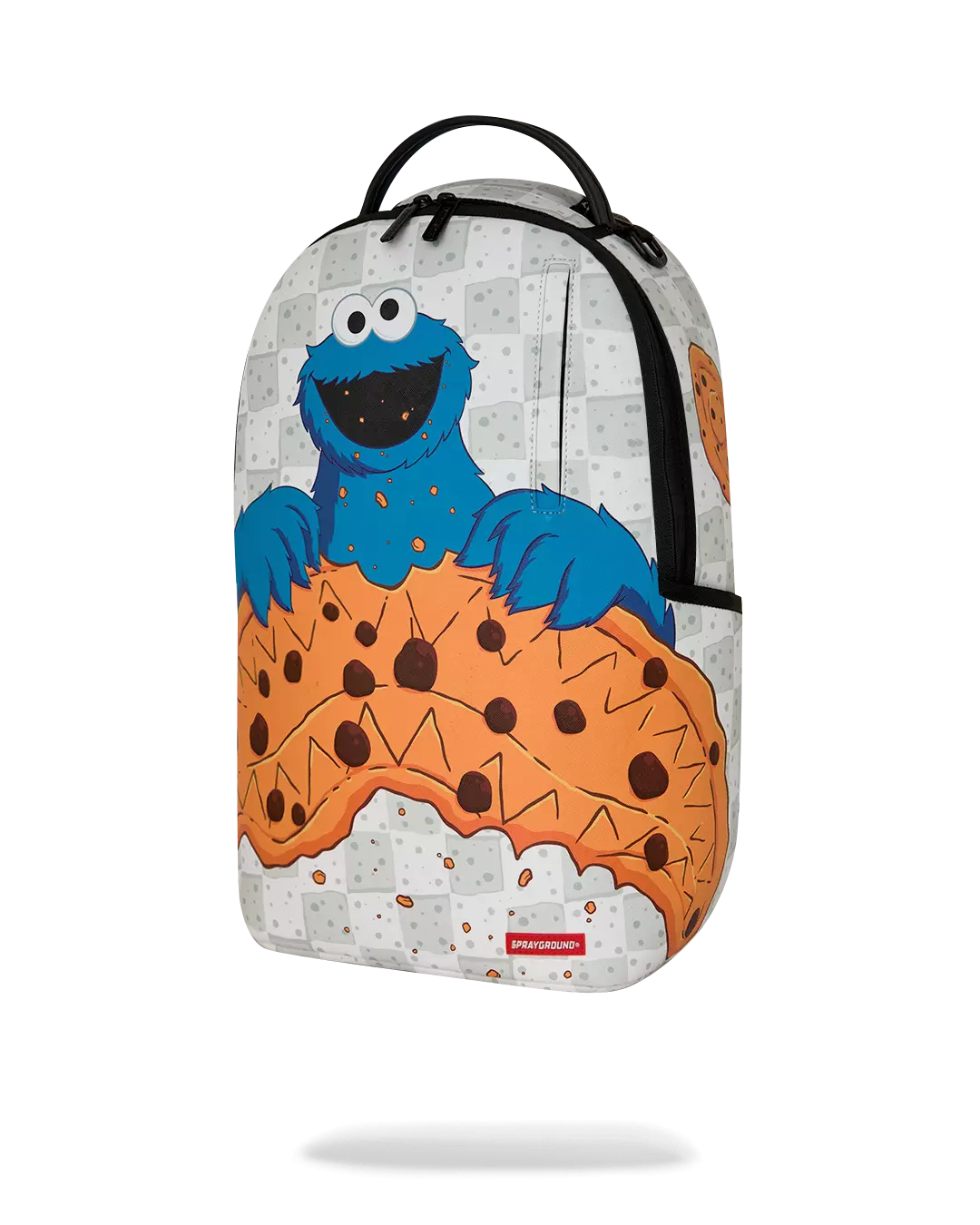 Sprayground Sesame Street Cookie Monster Shark Backpack - White/Blue - WHITE/BLUE