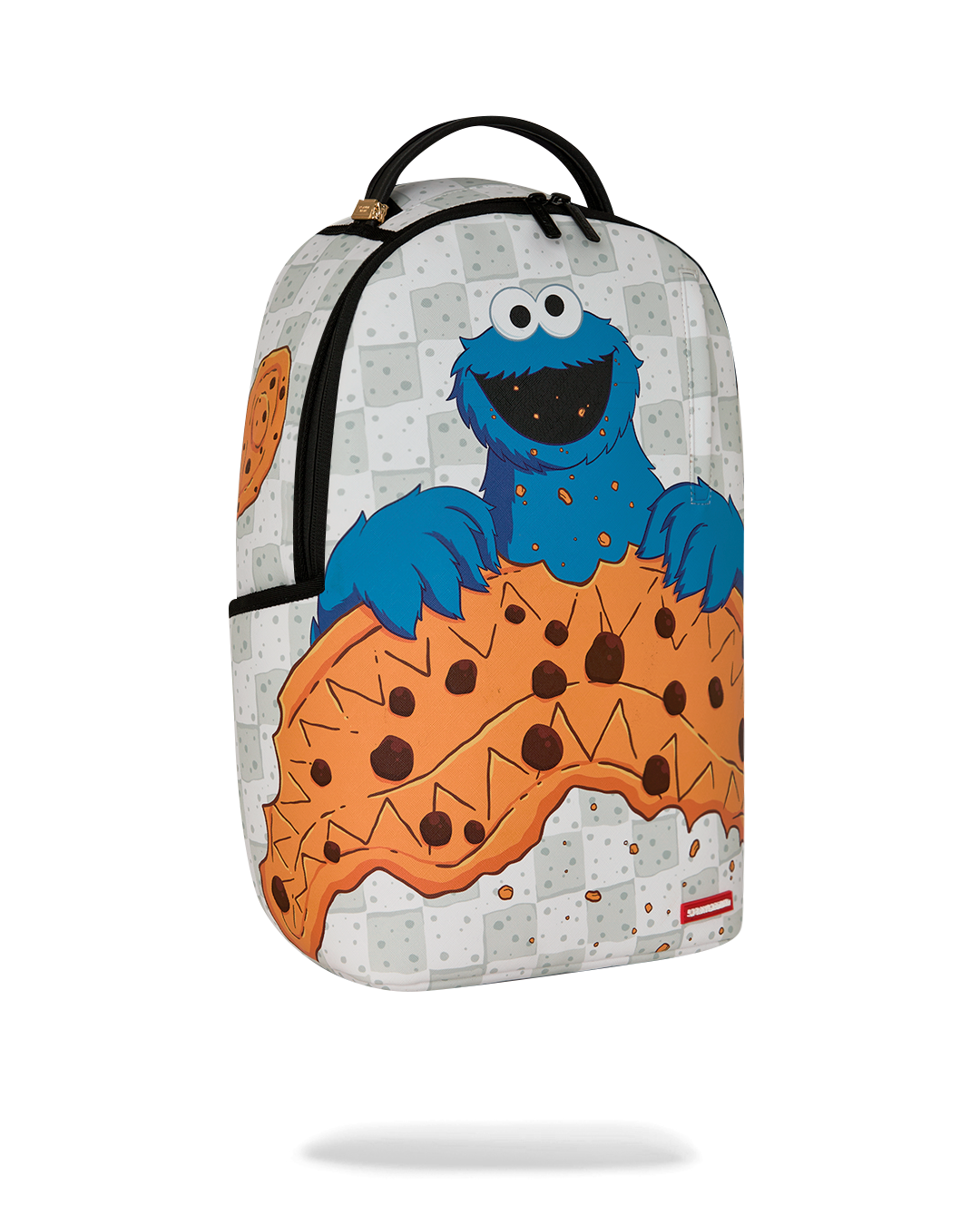 Sprayground Sesame Street Cookie Monster Shark Backpack - White/Blue - WHITE/BLUE