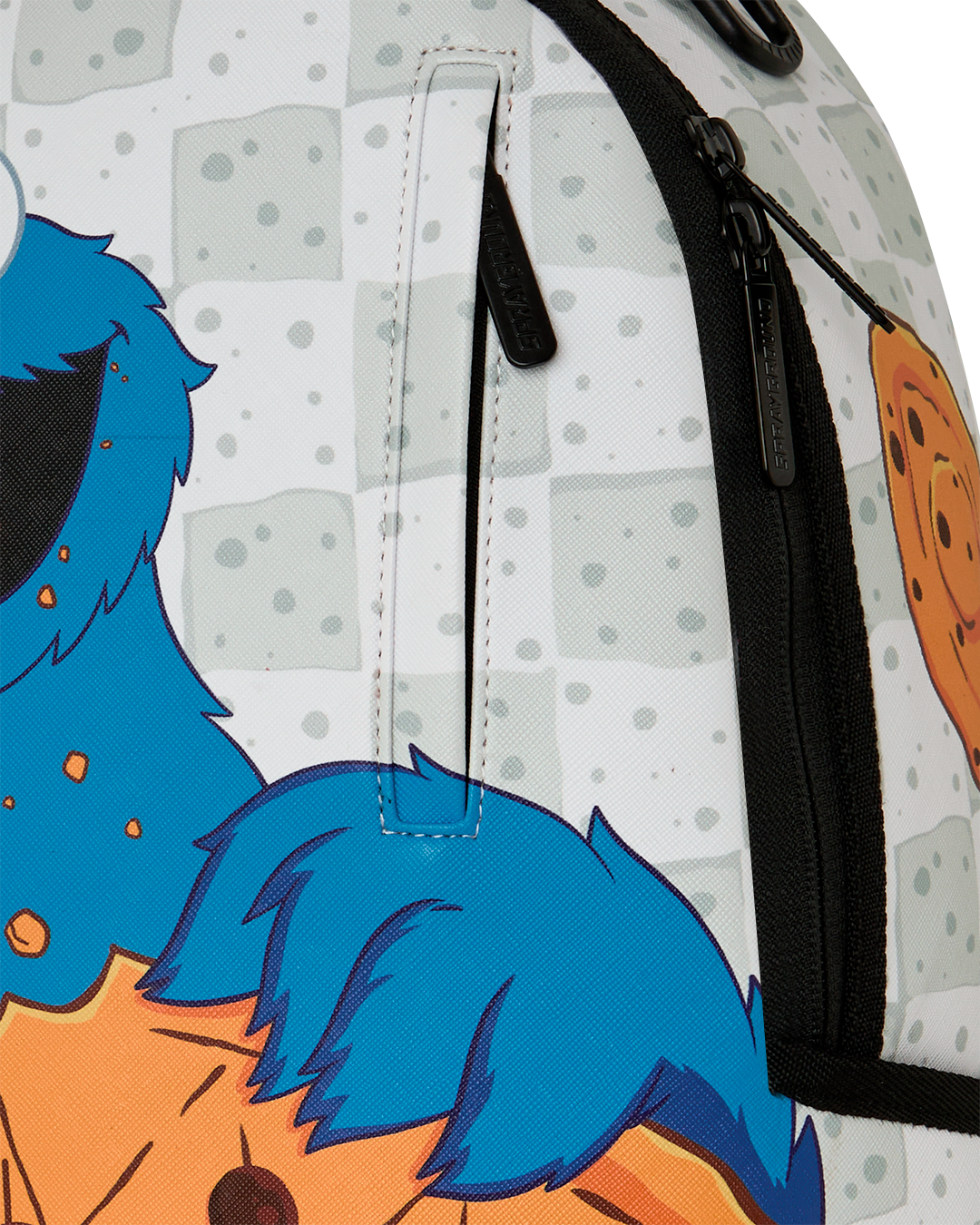 Sprayground Sesame Street Cookie Monster Shark Backpack - White/Blue - WHITE/BLUE
