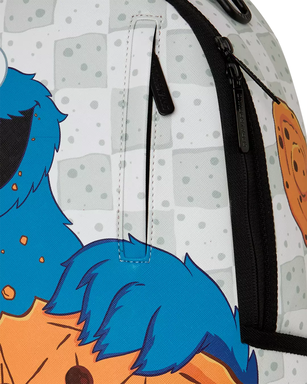 Sprayground Sesame Street Cookie Monster Shark Backpack - White/Blue - WHITE/BLUE