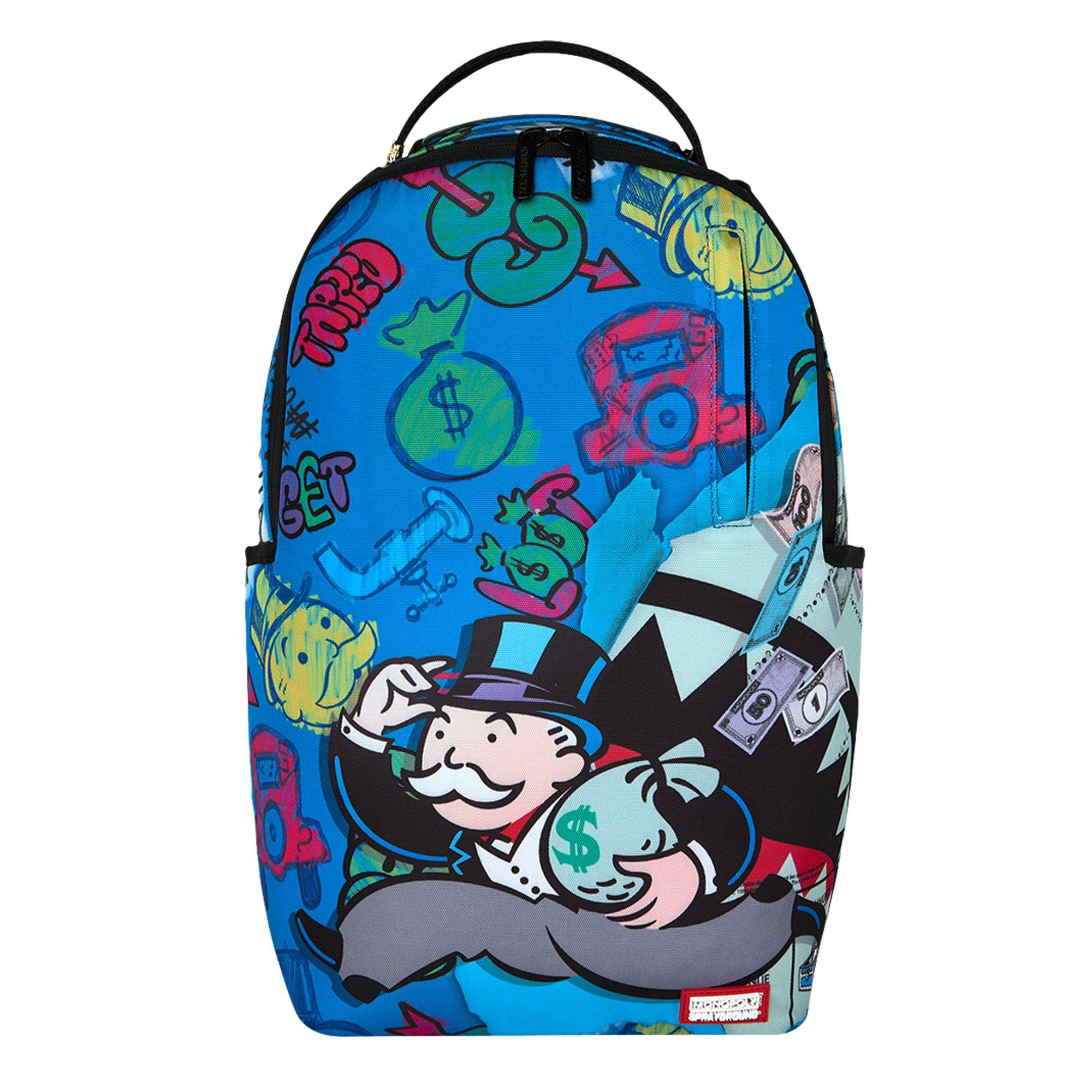 Sprayground Monopoly Blue Tear Backpack - Blue - BLUE