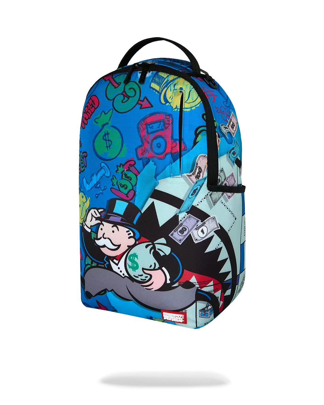 Sprayground Monopoly Blue Tear Backpack - Blue - BLUE