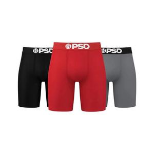 PSD Men's Solids Underwear - 3PK - BLACK/GREY/RED