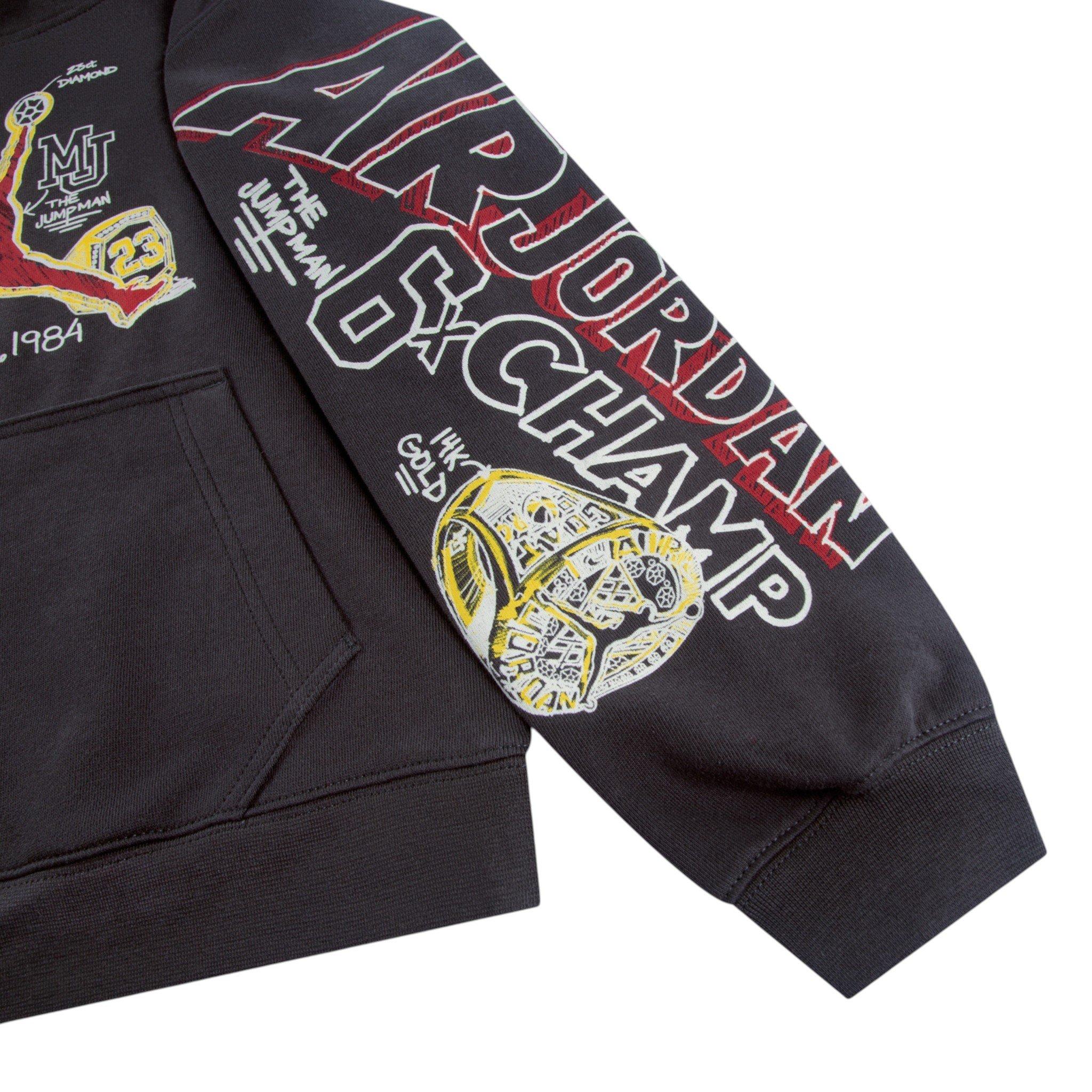 Jordan Big Boys' Bling Ring Hoodie - CHARCOAL