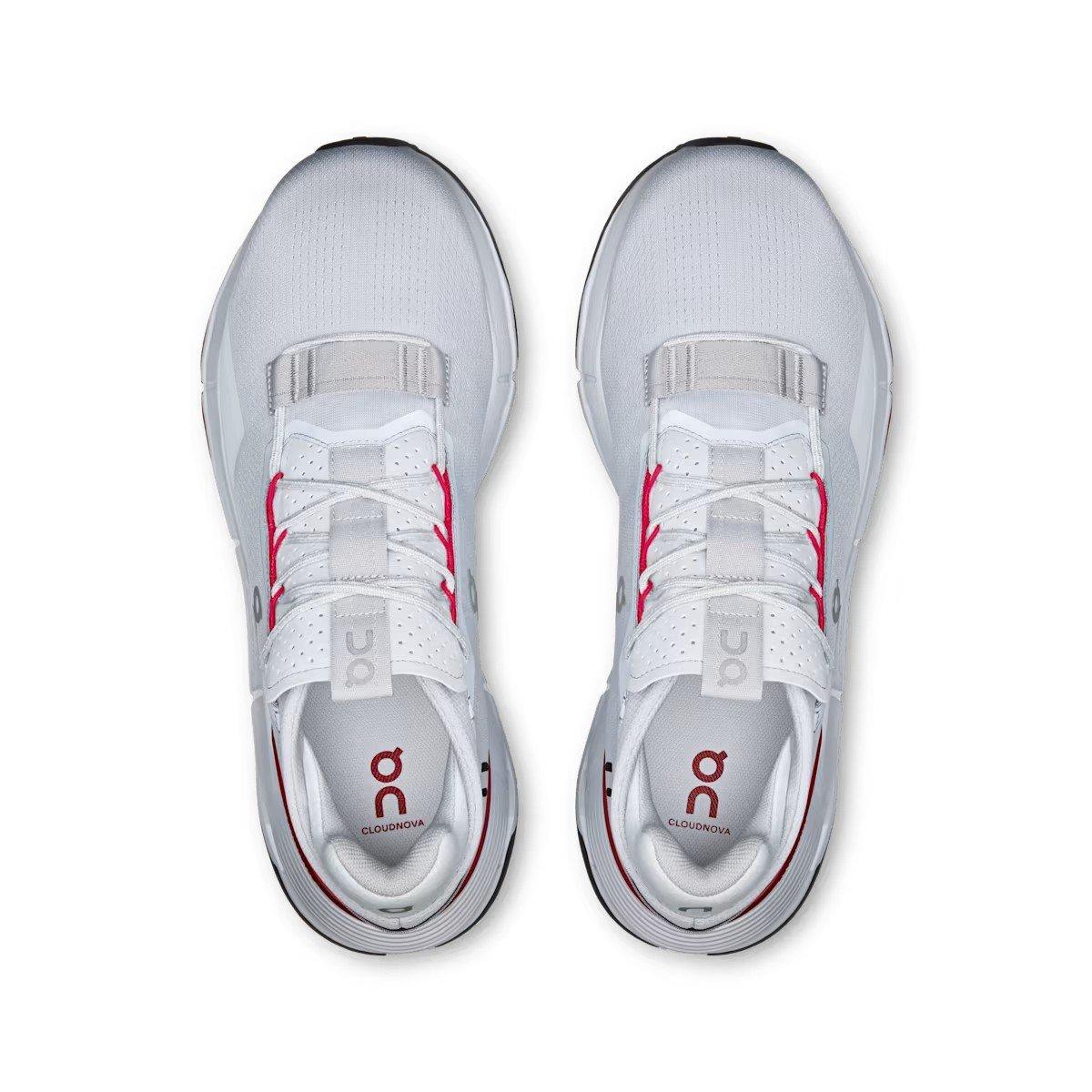On Cloudnova 2 "Glacier/Red" Men's Shoe - GREY/RED