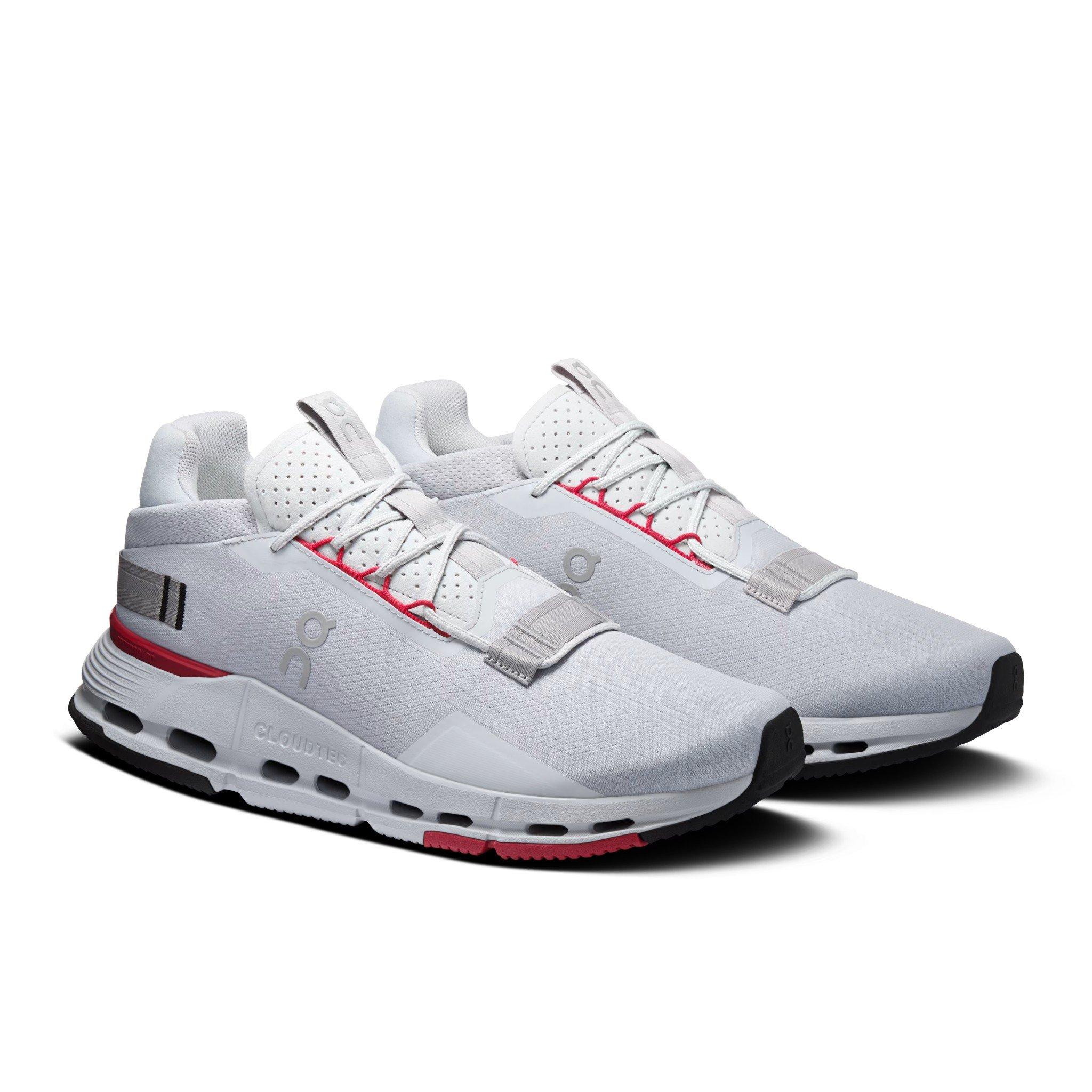 On Cloudnova 2 "Glacier/Red" Men's Shoe - GREY/RED