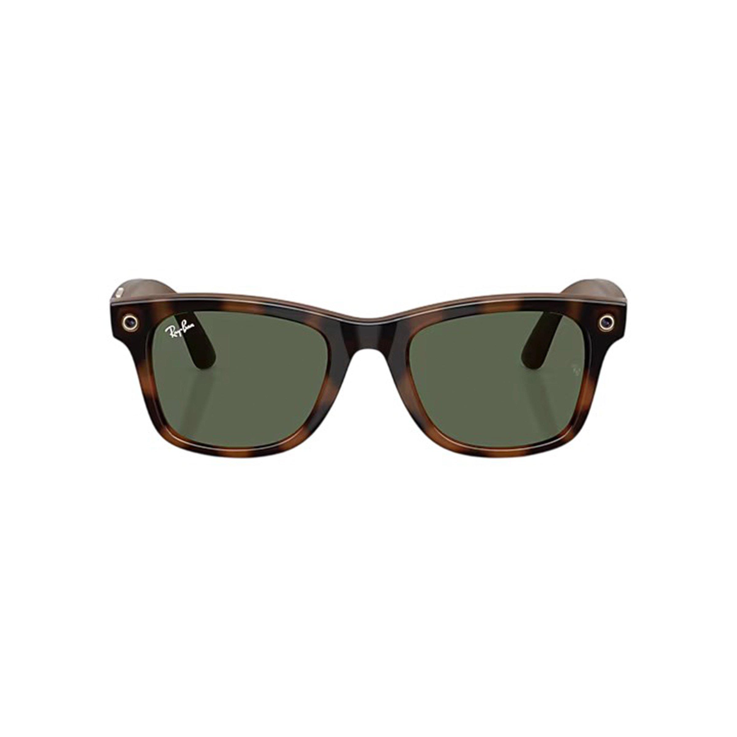 Ray Ban Wayfarer Meta Gen 3 Sunglasses - Green/Havana Brown - BROWN