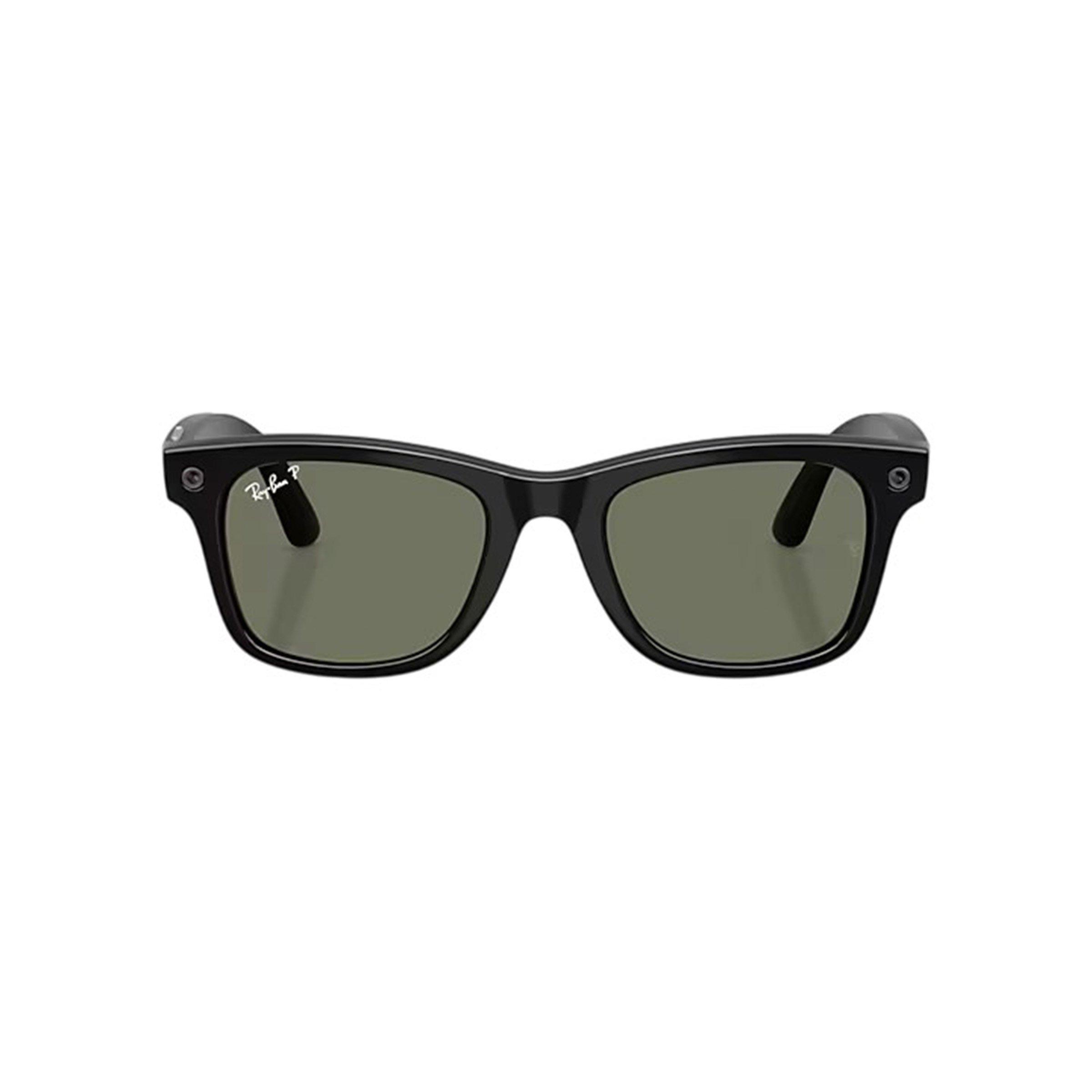 Ray Ban Wayfarer Meta Gen 3 Polarized Sunglasses - Black/Green - BLACK
