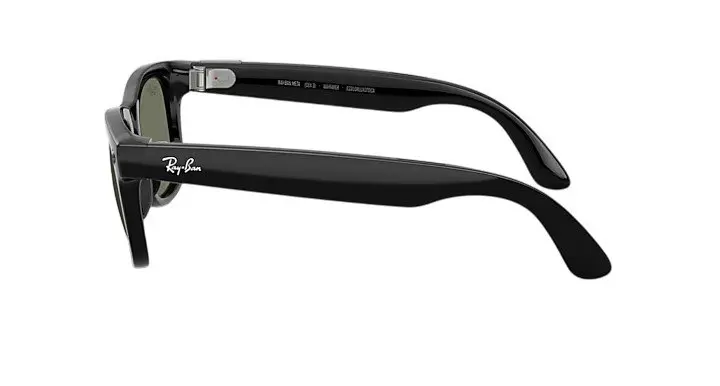 Ray Ban Wayfarer Meta Gen 3 Polarized Sunglasses - Black/Green - BLACK