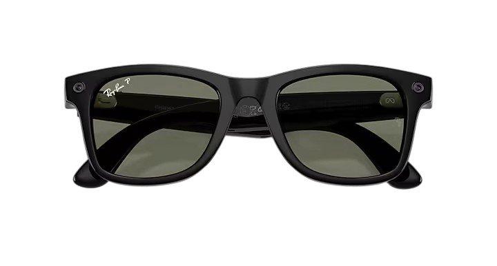 Ray Ban Wayfarer Meta Gen 3 Polarized Sunglasses - Black/Green - BLACK