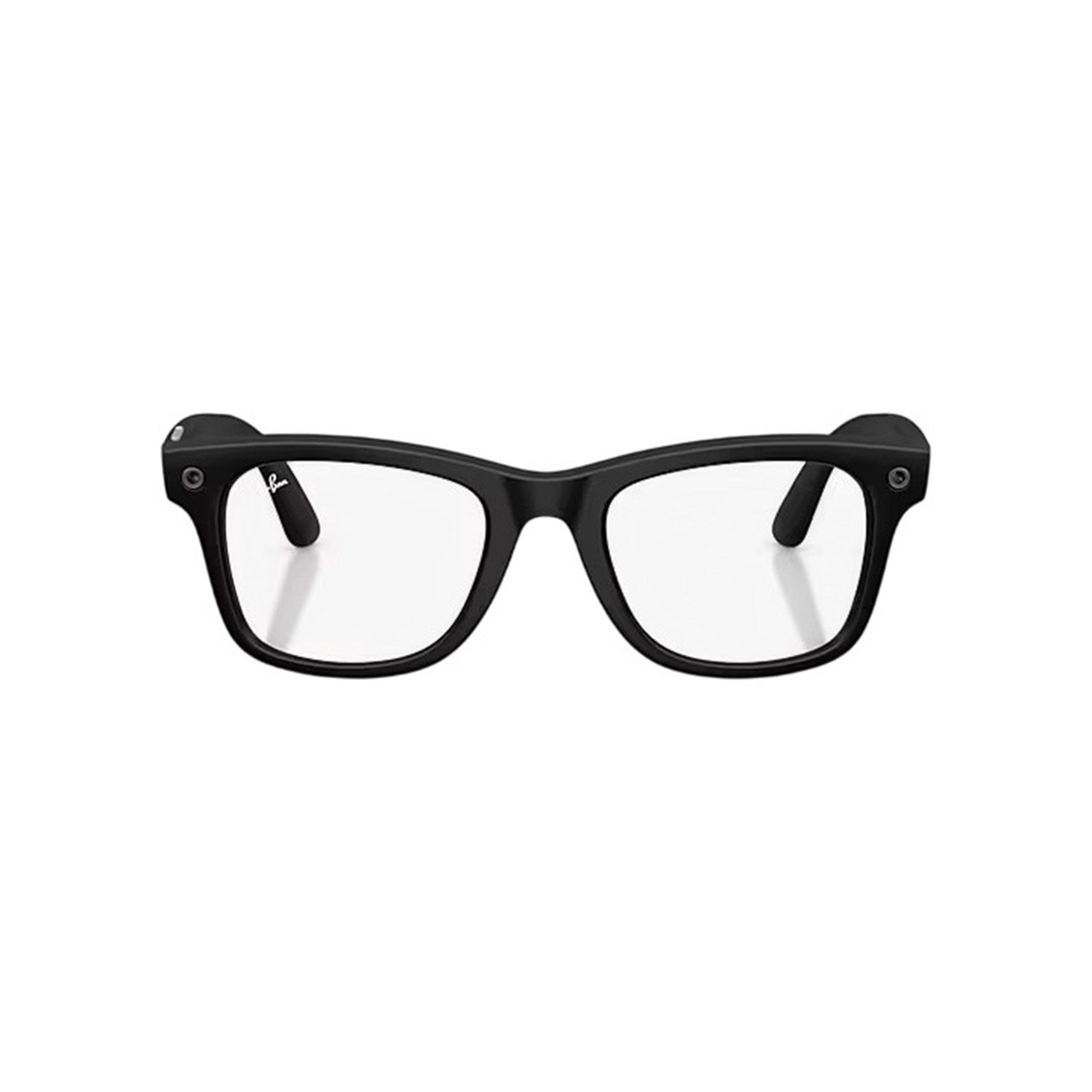 Ray Ban Wayfarer Meta Gen 3 Large Sunglasses - Matte Black/Green - BLACK