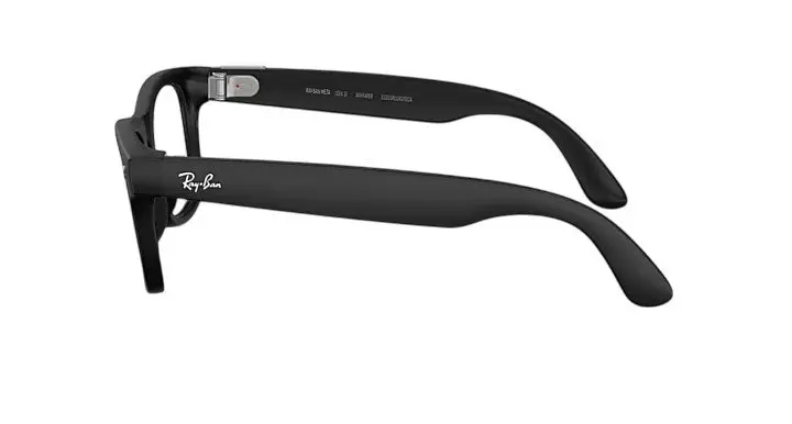 Ray Ban Wayfarer Meta Gen 3 Large Sunglasses - Matte Black/Green - BLACK