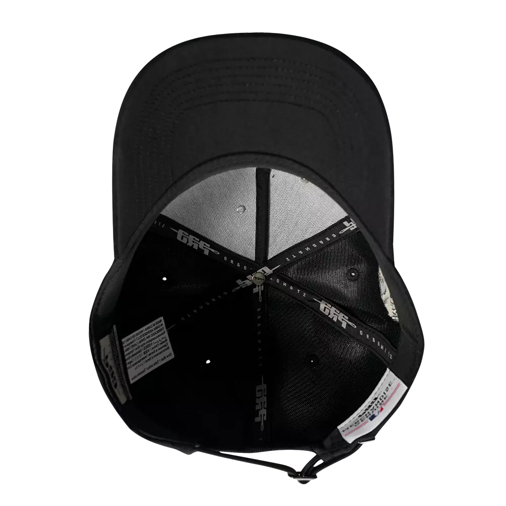 Pro Standard Atlanta Braves Iced Out Triple Black Snapback Hat - Black - BLACK