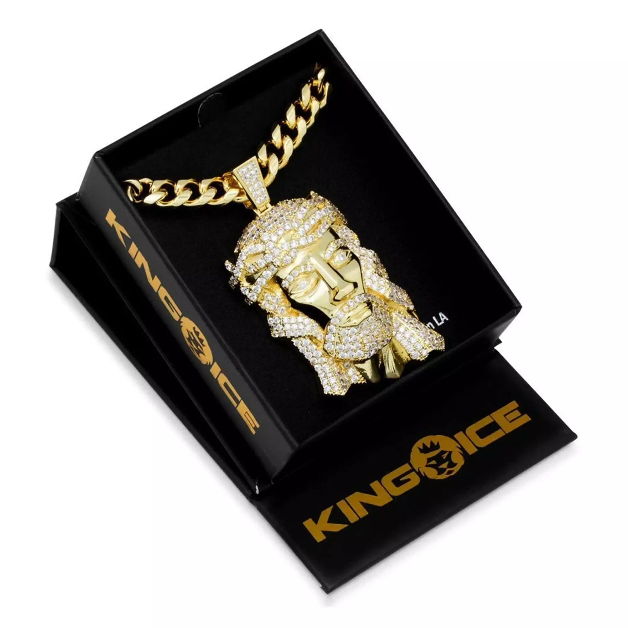 King Ice Our Savior Necklace - Gold - GOLD