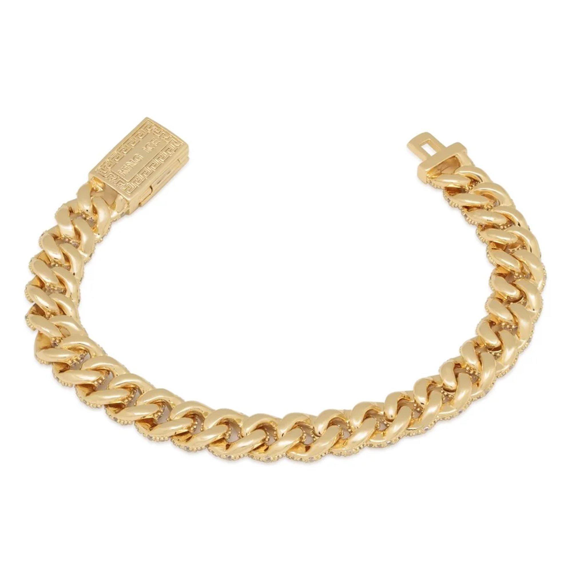 King Ice 10mm Iced Miami Cuban Bracelet - Gold - GOLD