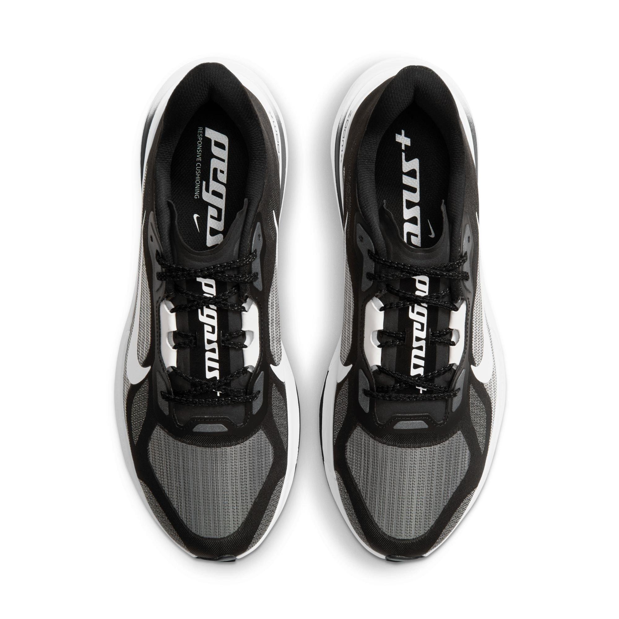Nike Pegasus Plus 2 "Black/White" Men's Road Running Shoe - BLACK/WHITE/SMOKE GREY