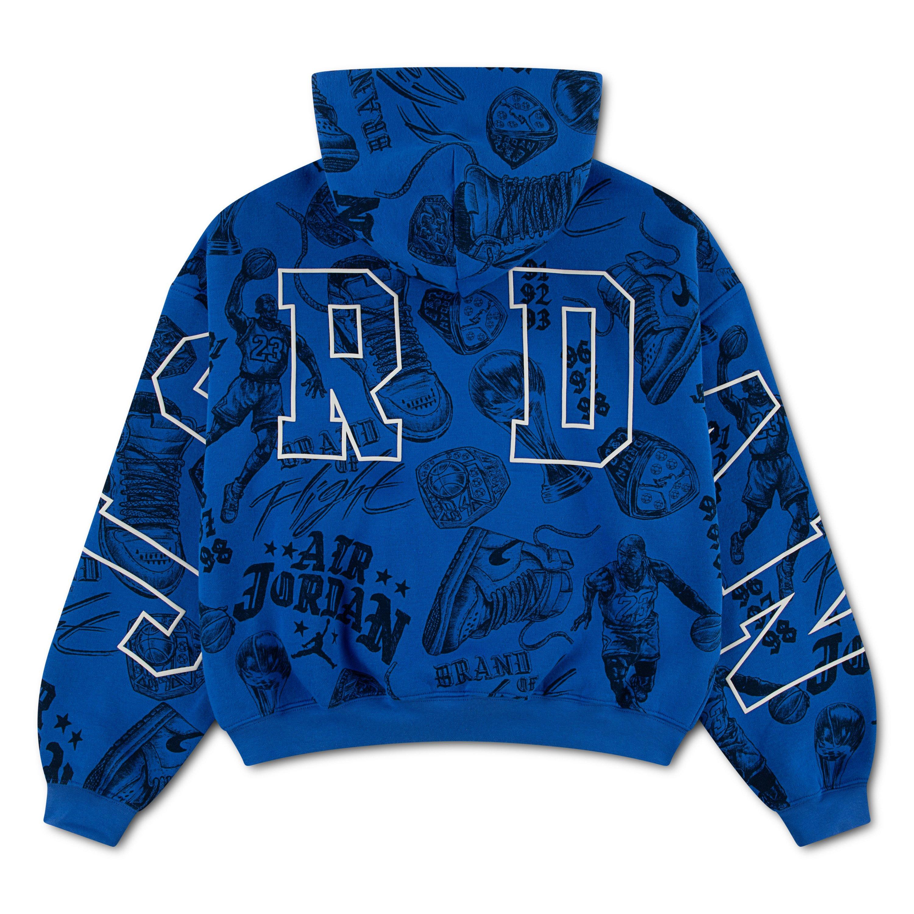 Jordan Big Boys' Fireside Fleece Pullover Hoodie - BLUE