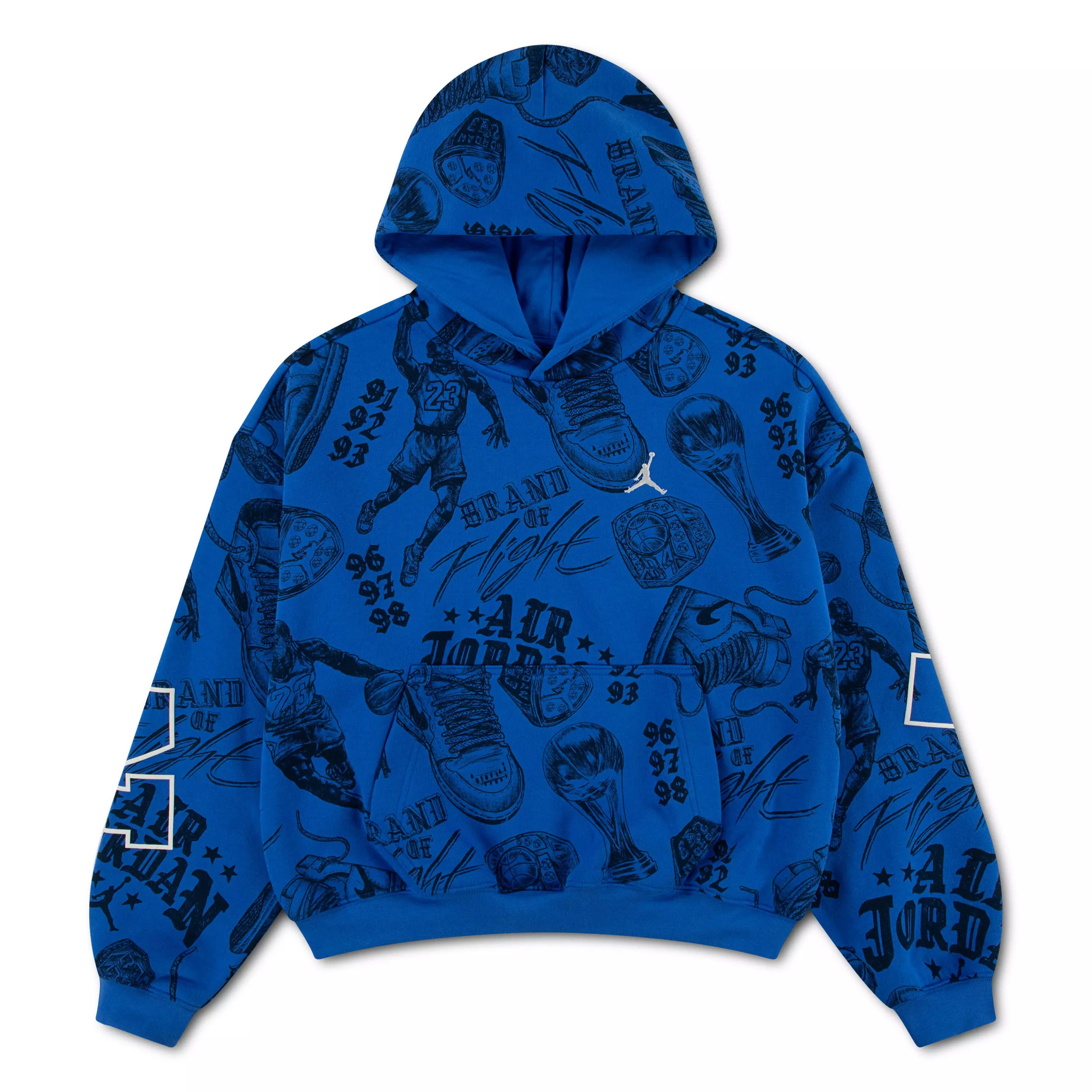 Jordan Big Boys' Fireside Fleece Pullover Hoodie - BLUE