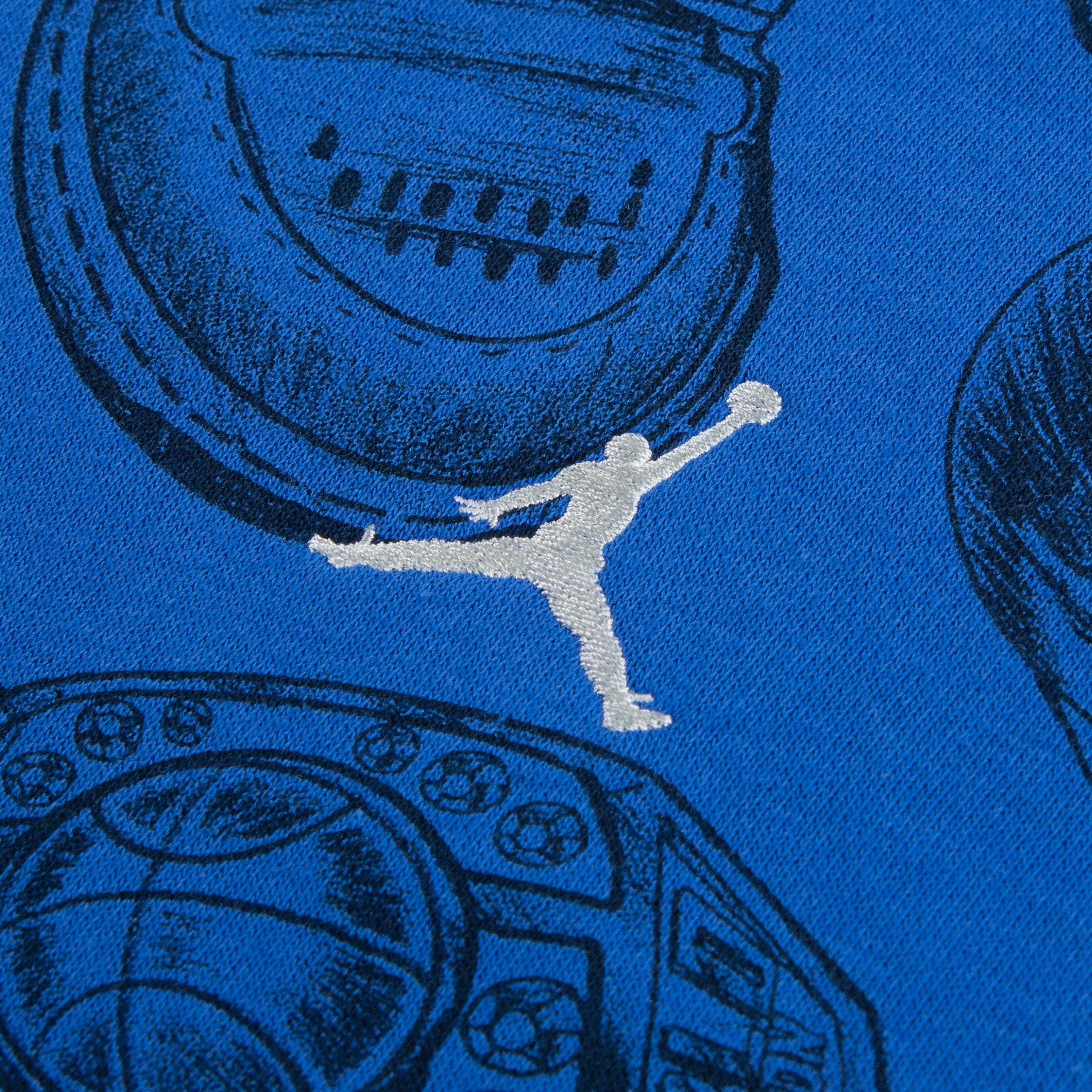 Jordan Big Boys' Fireside Fleece Pullover Hoodie - BLUE