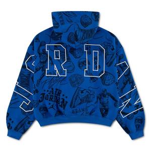 Jordan Big Boys' Fireside Fleece Pullover Hoodie - BLUE