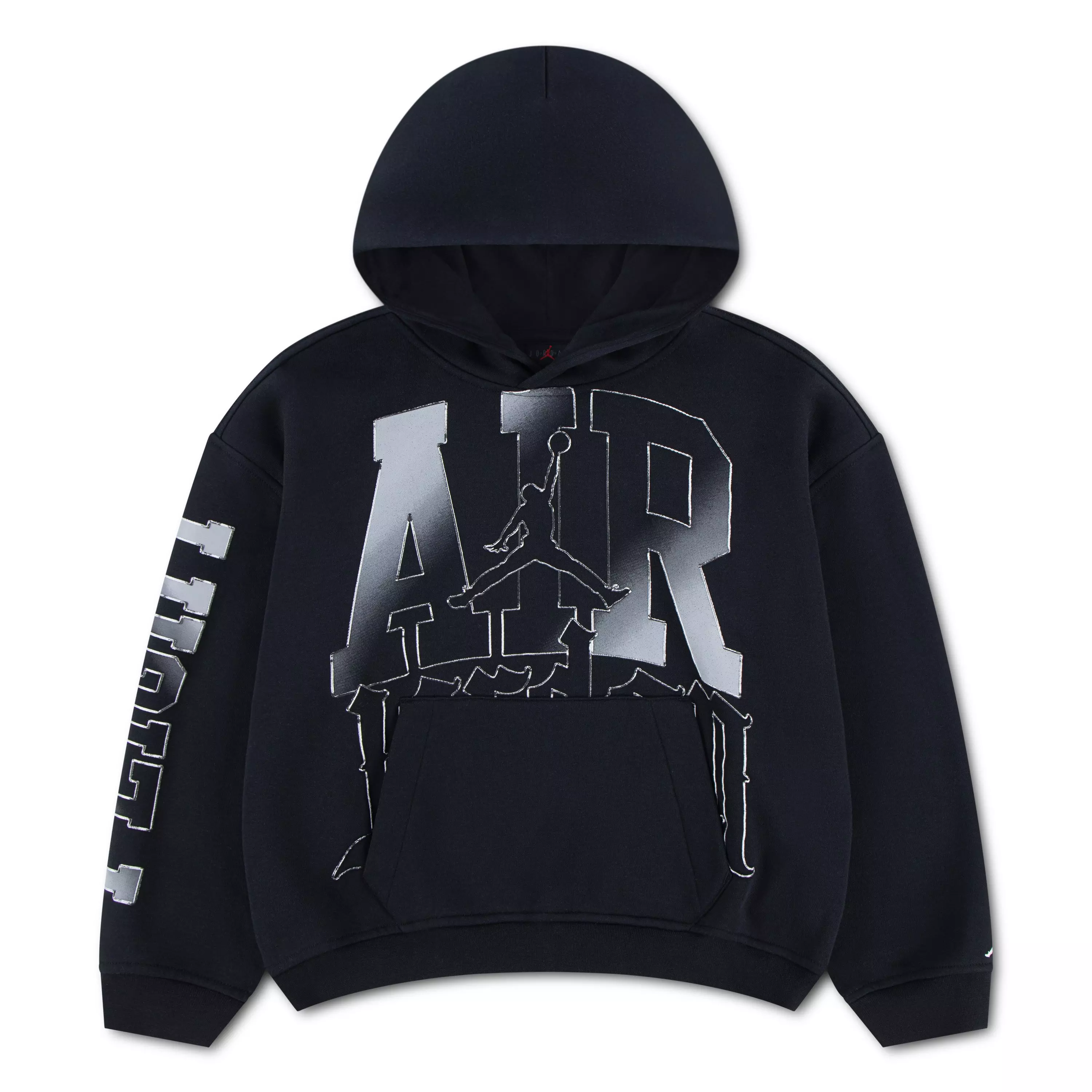 Jordan Big Boys' Shock And Ah Fleece Hoodie - BLACK