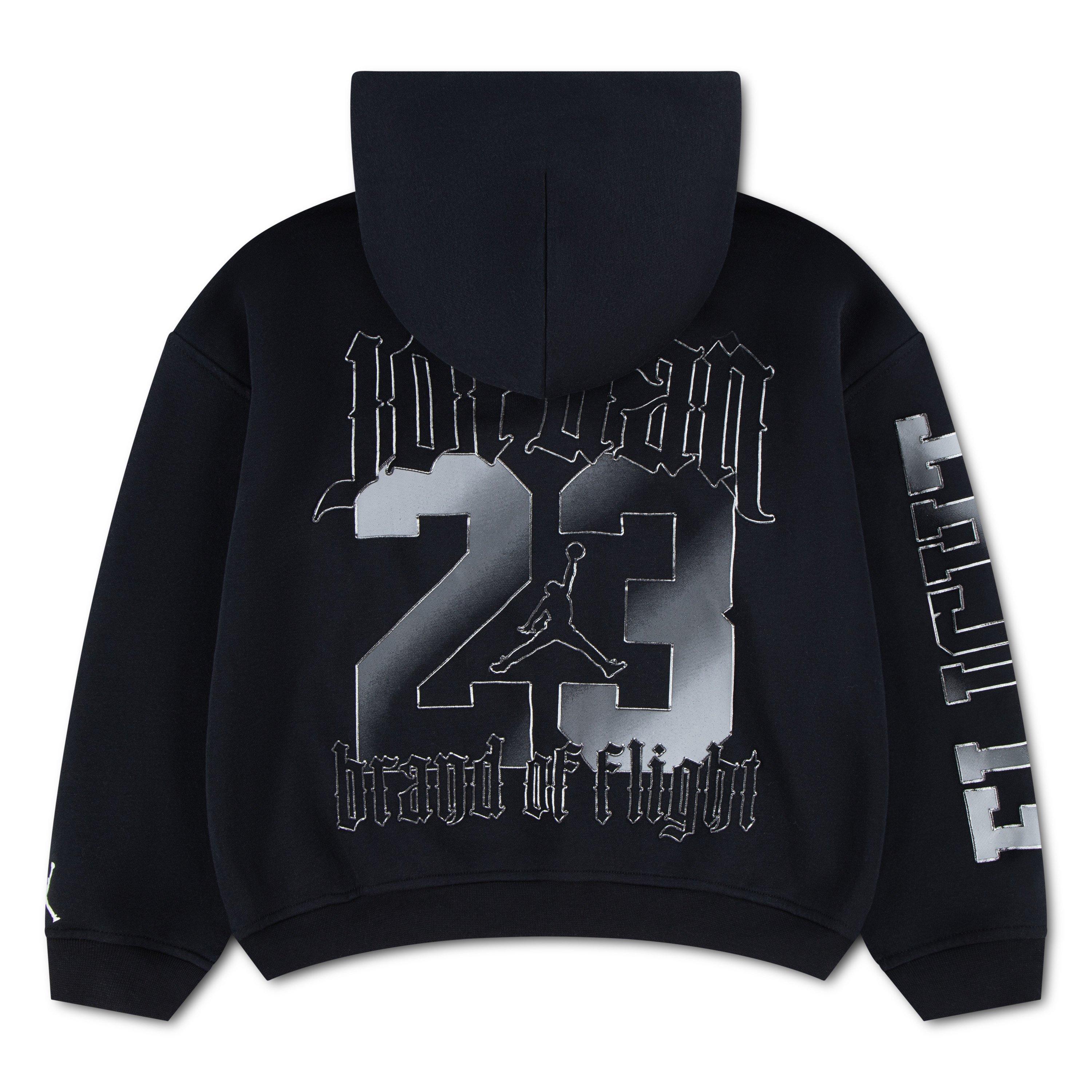Jordan Big Boys' Shock And Ah Fleece Hoodie - BLACK