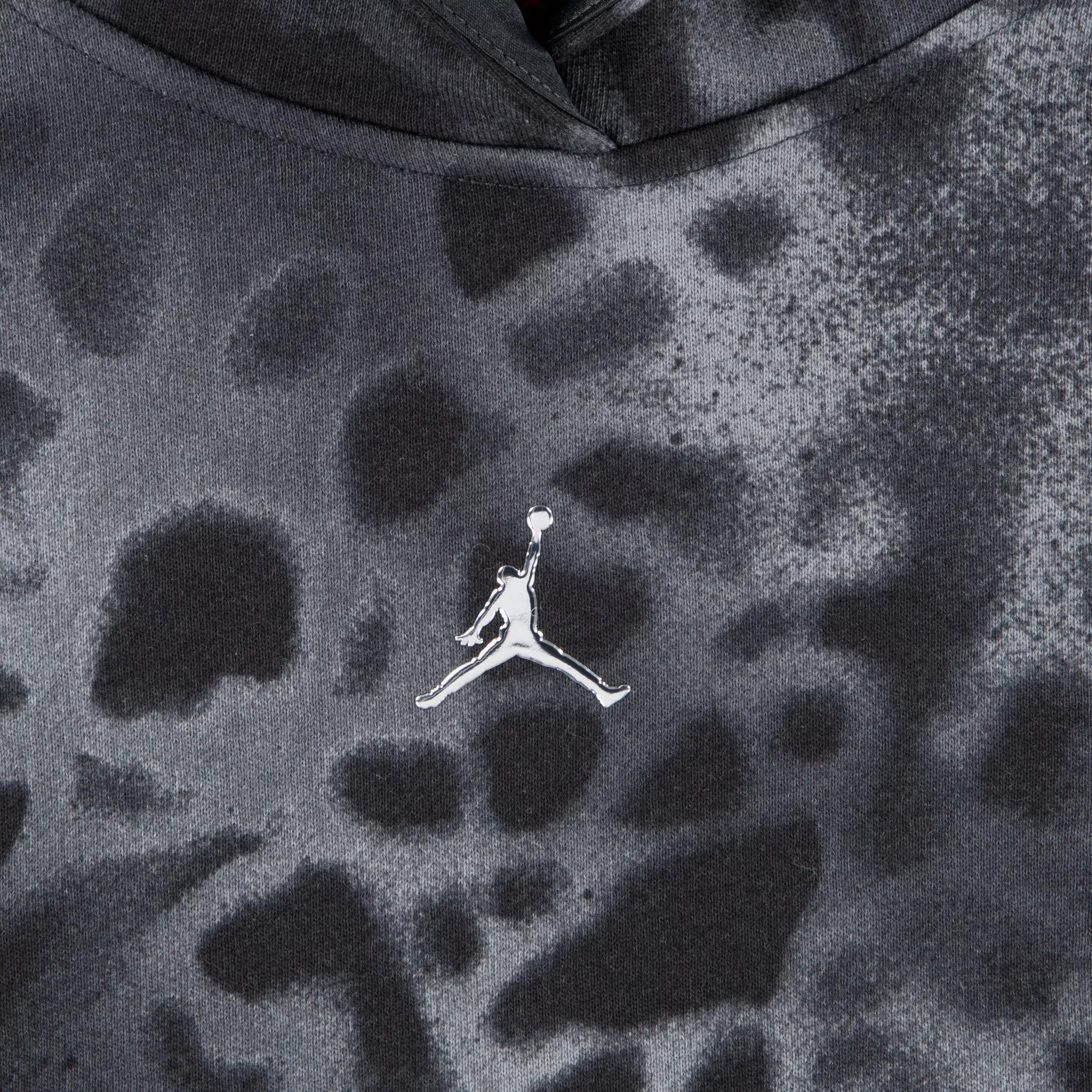 Jordan Big Girls' F And F Cheetah Hoodie - GREY