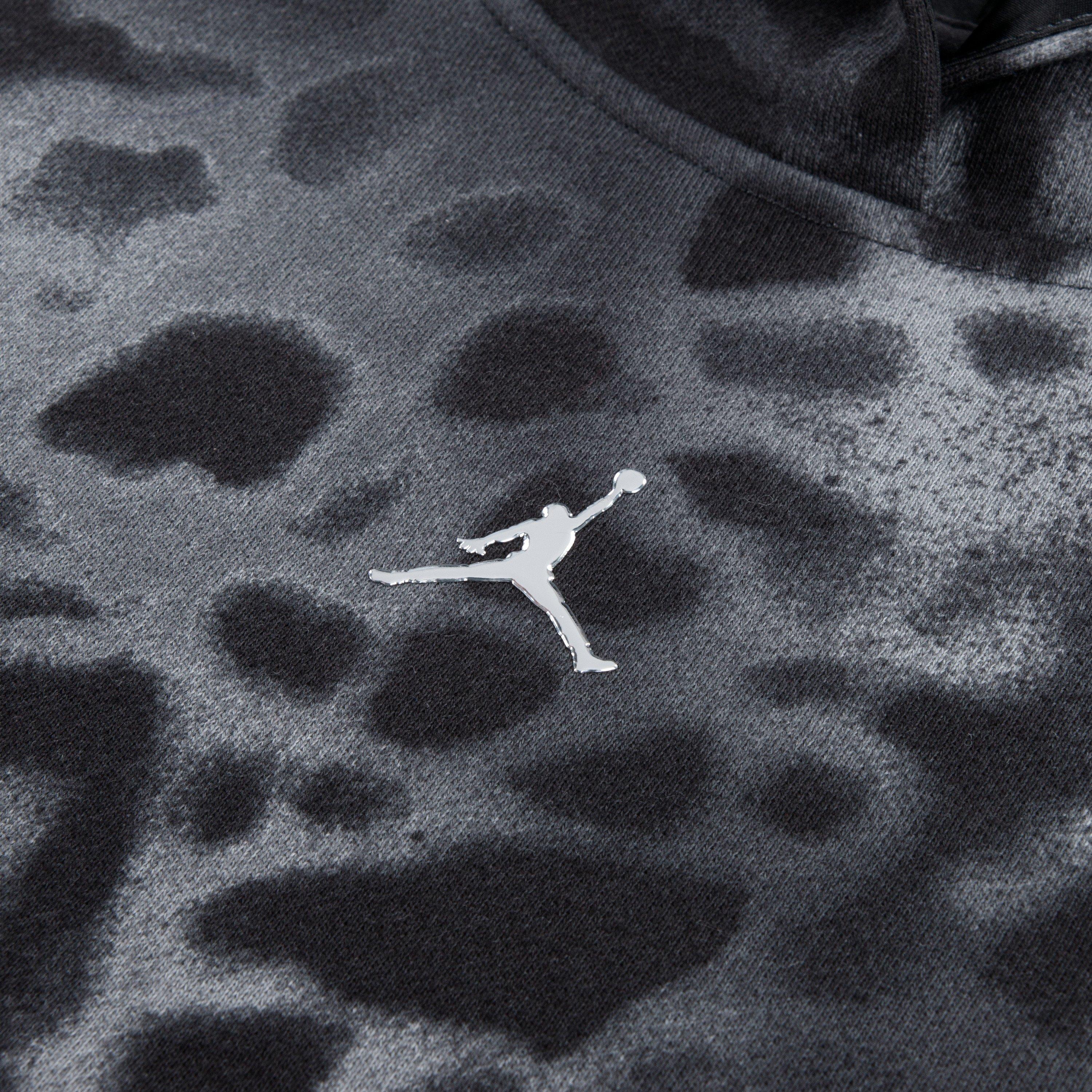 Jordan Big Girls' F And F Cheetah Hoodie - GREY