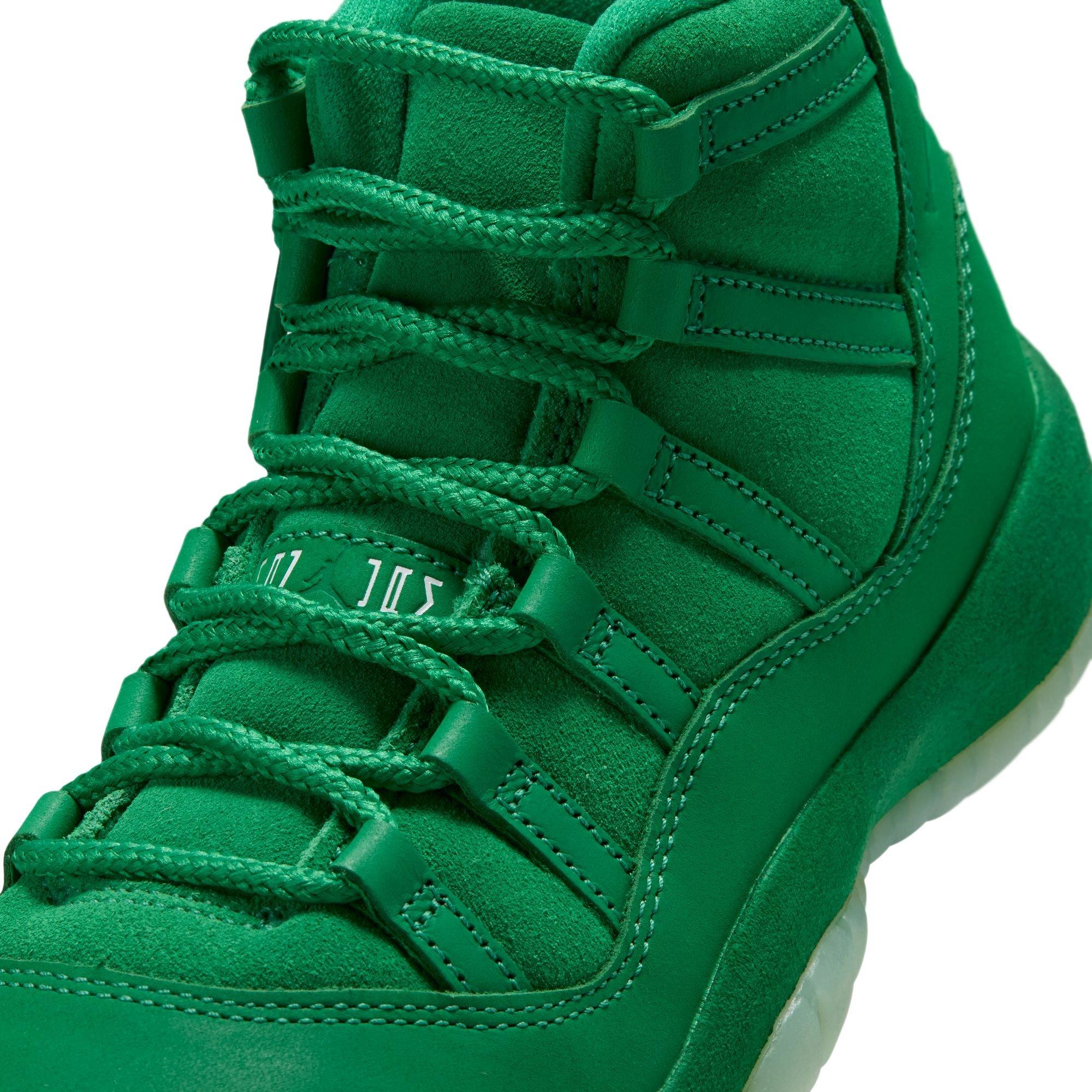 Jordan 11 Retro "Green Screen" Grade School Kids' Shoe - GYM GREEN/LUCKY GREEN