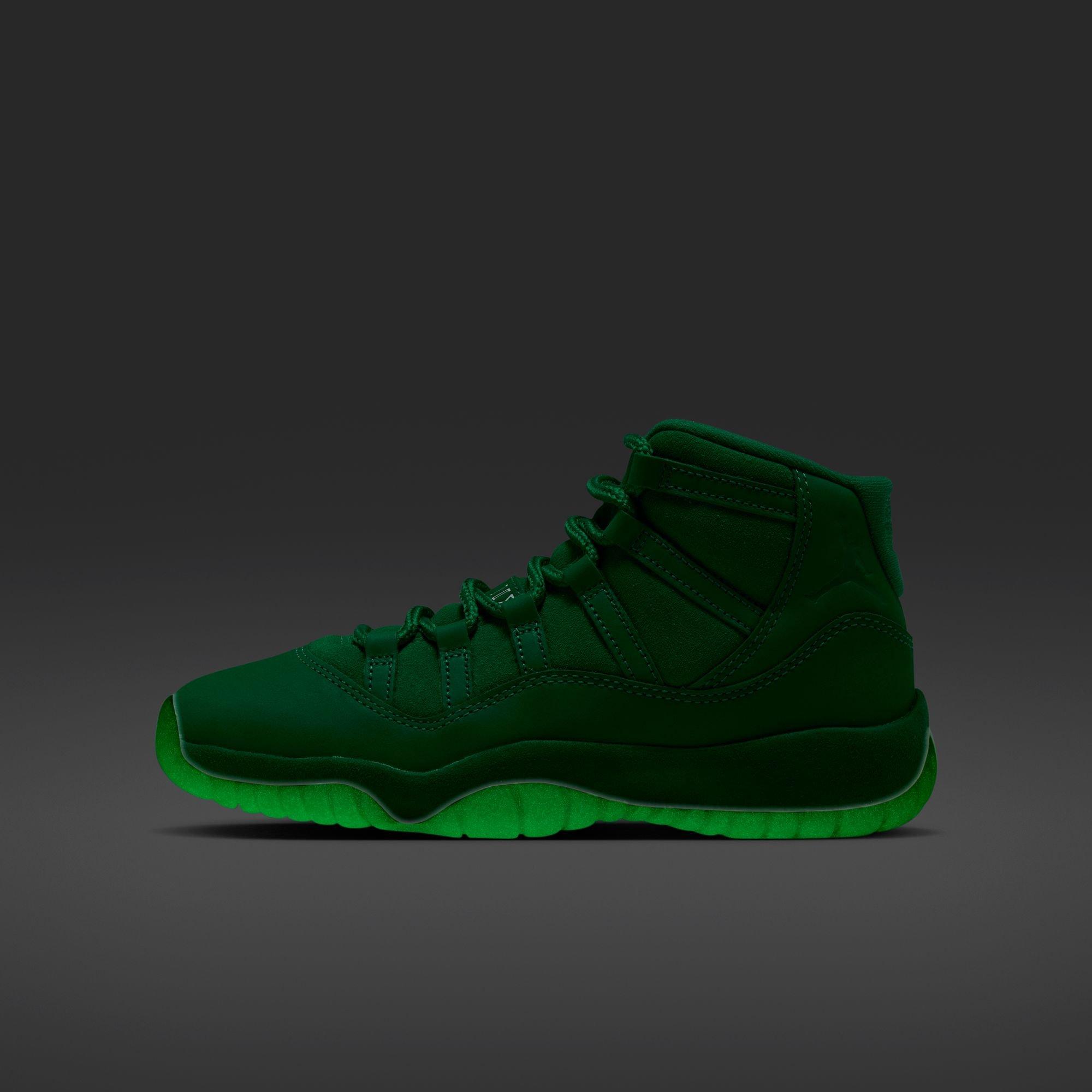 Jordan 11 Retro "Green Screen" Grade School Kids' Shoe - GYM GREEN/LUCKY GREEN