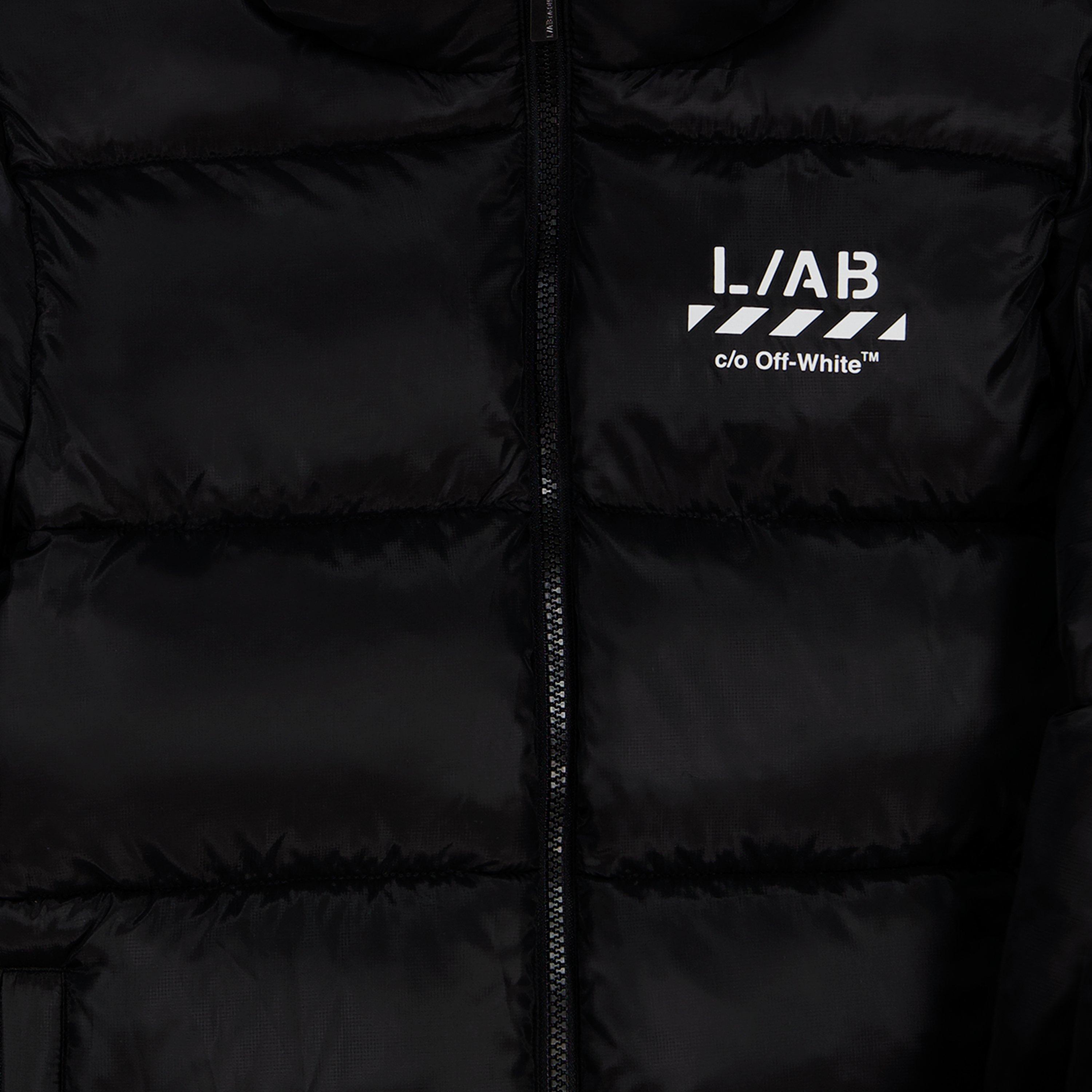 L/AB c/o Off-White Big Boys' Diagonal Puffer Jacket - BLACK