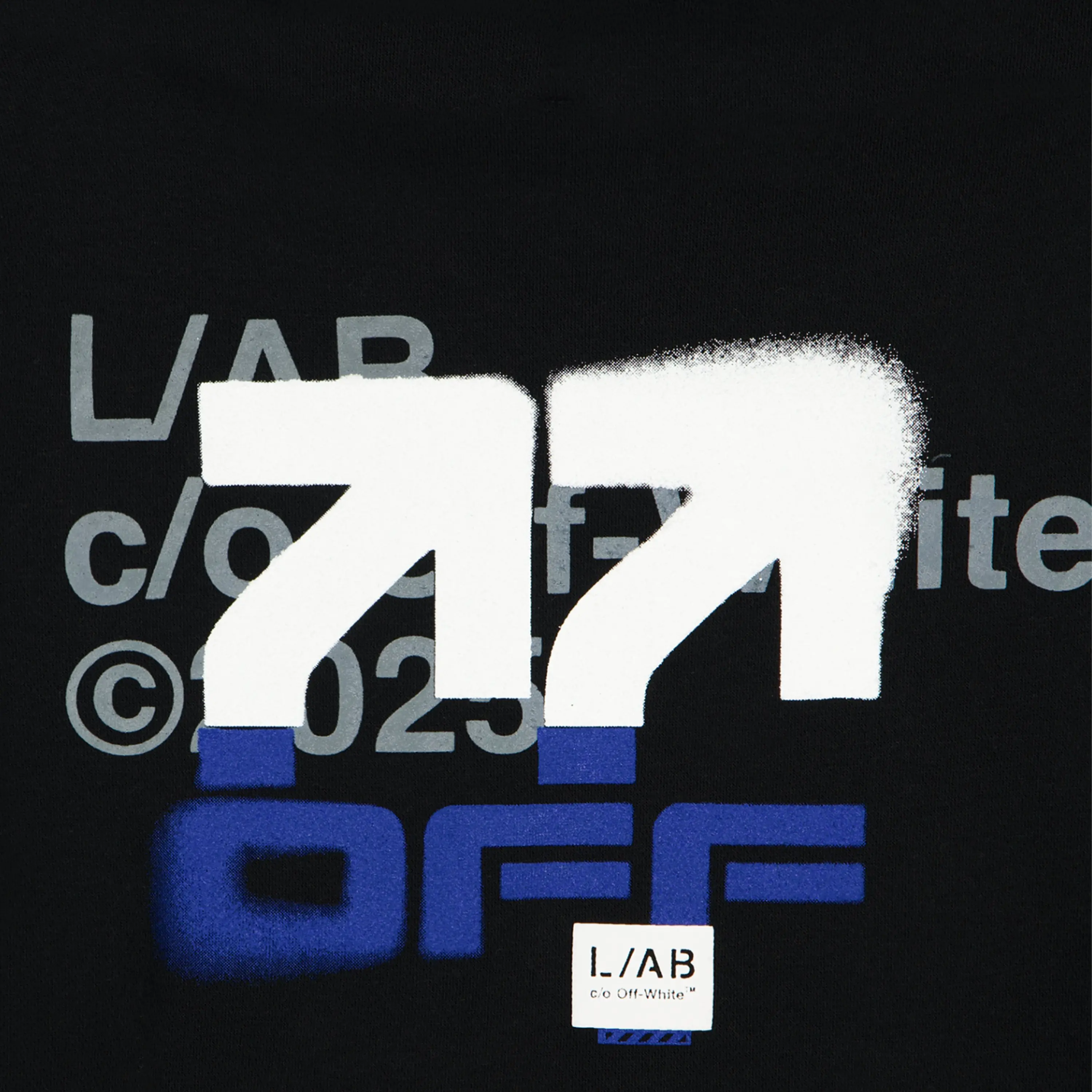 L/AB c/o Off-White Big Boys' Active Hoodie - BLACK/BLUE