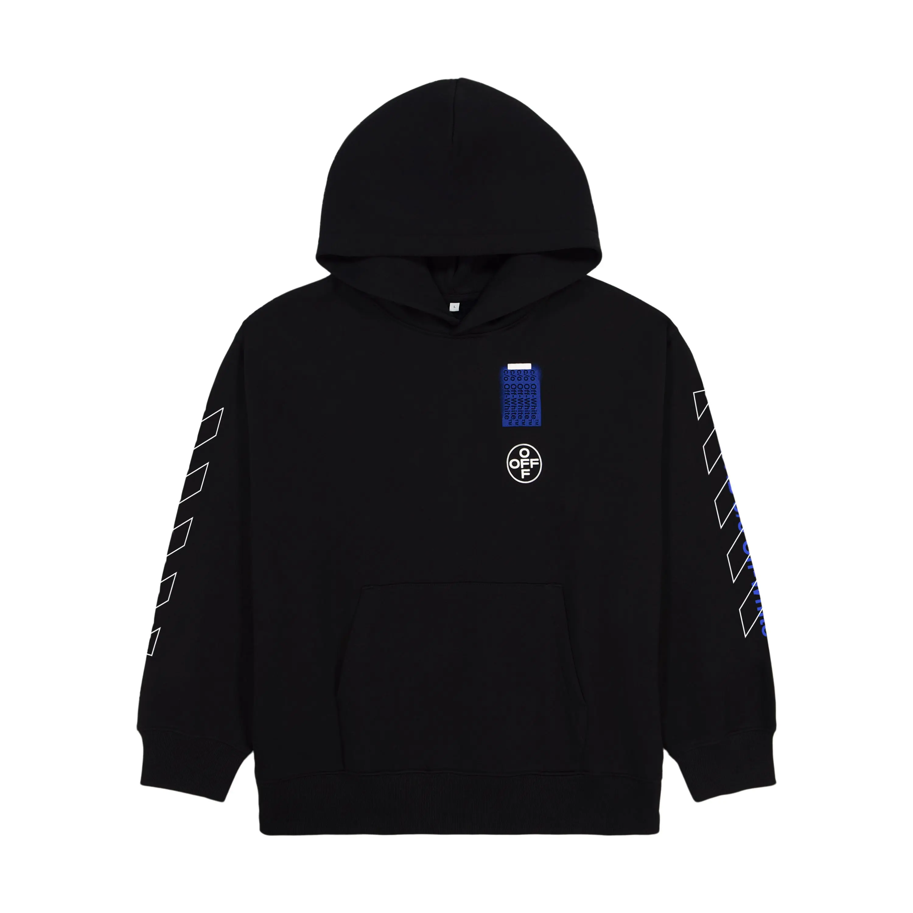 L/AB c/o Off-White Big Boys' Active Hoodie - BLACK/BLUE