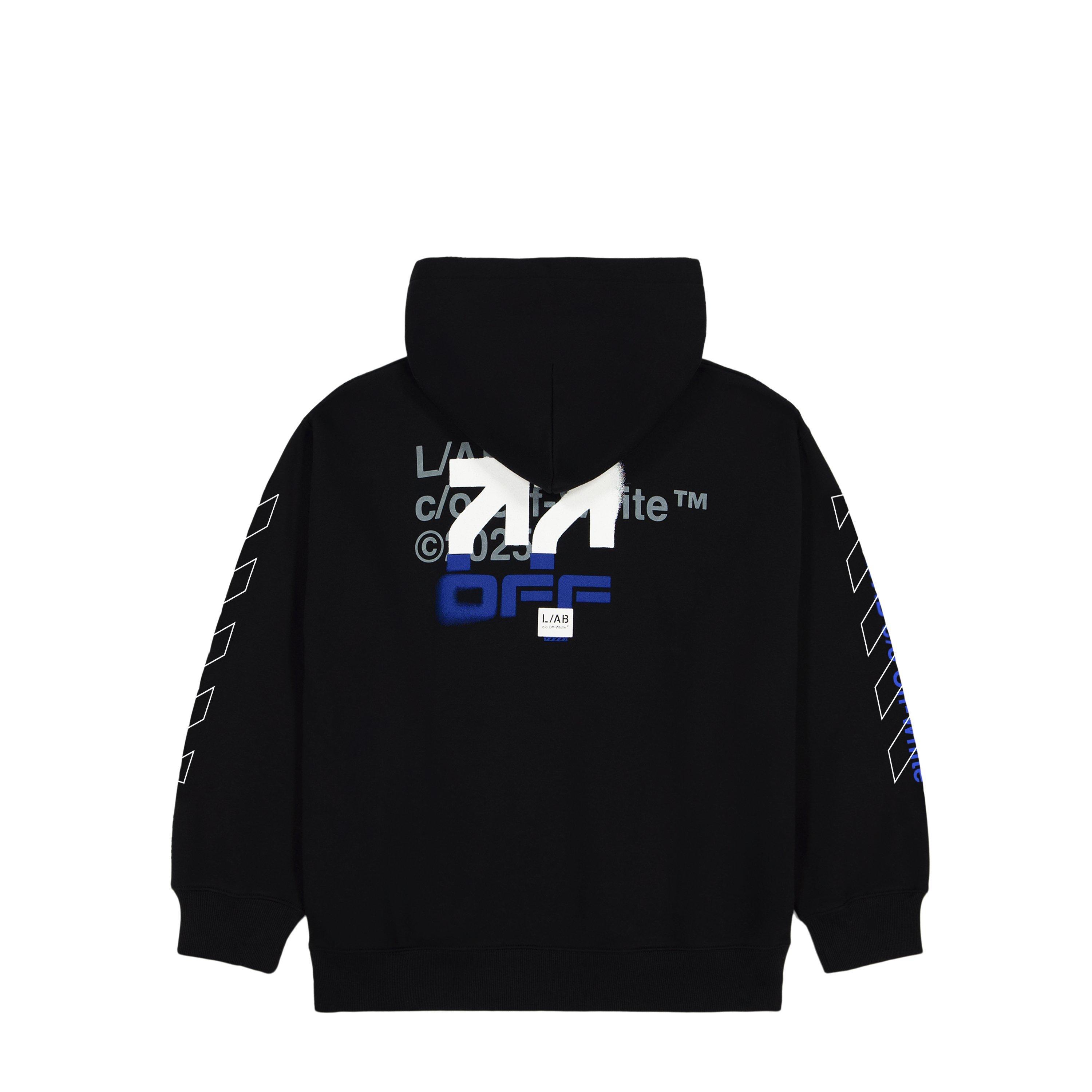 L/AB c/o Off-White Big Boys' Active Hoodie - BLACK/BLUE