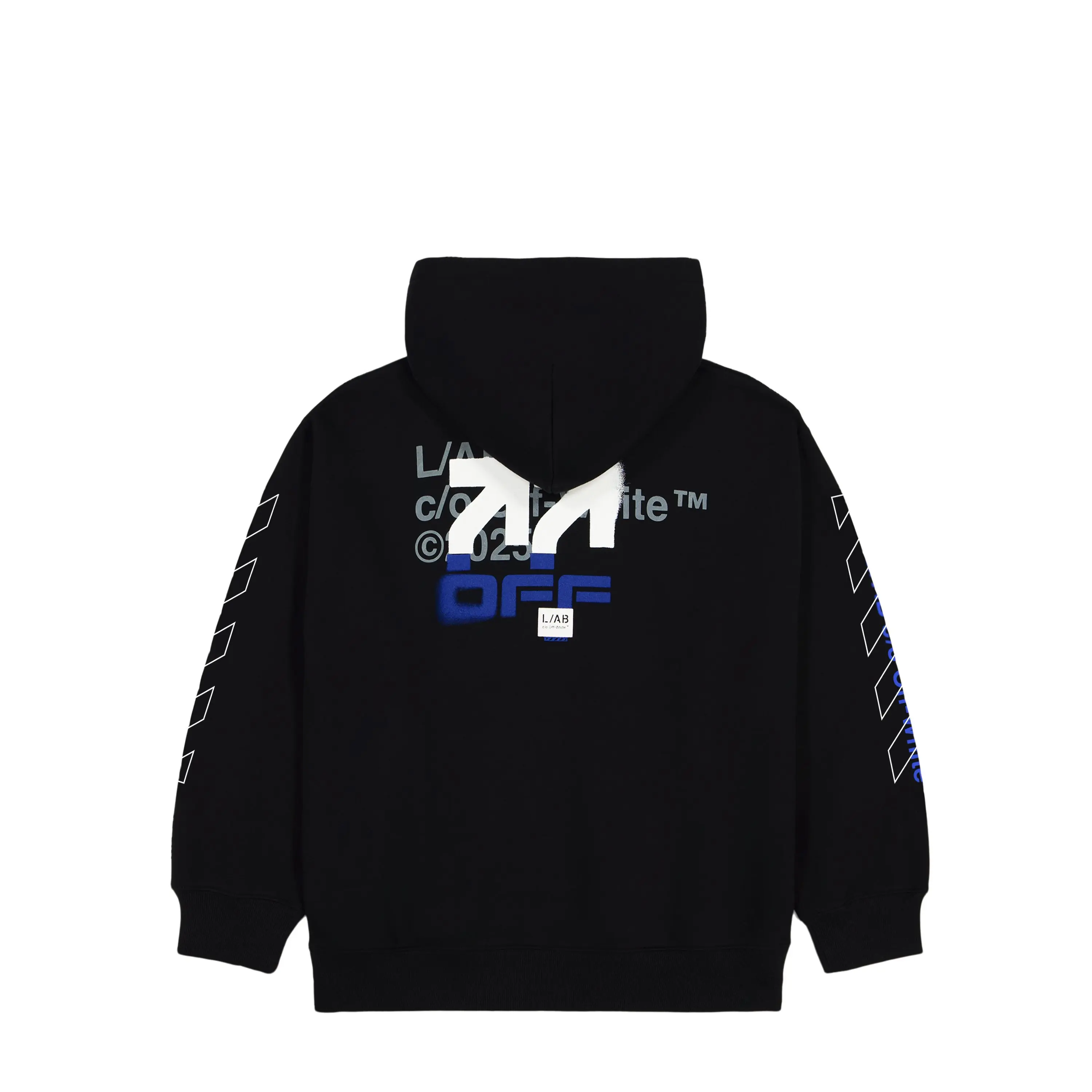 L/AB c/o Off-White Big Boys' Active Hoodie - BLACK/BLUE