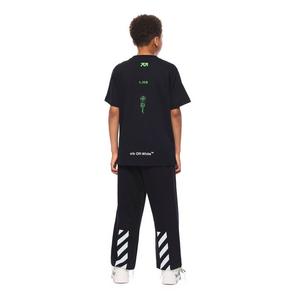 L/AB c/o Off-White Big Boys'&nbsp;Stacked Tee - BLACK