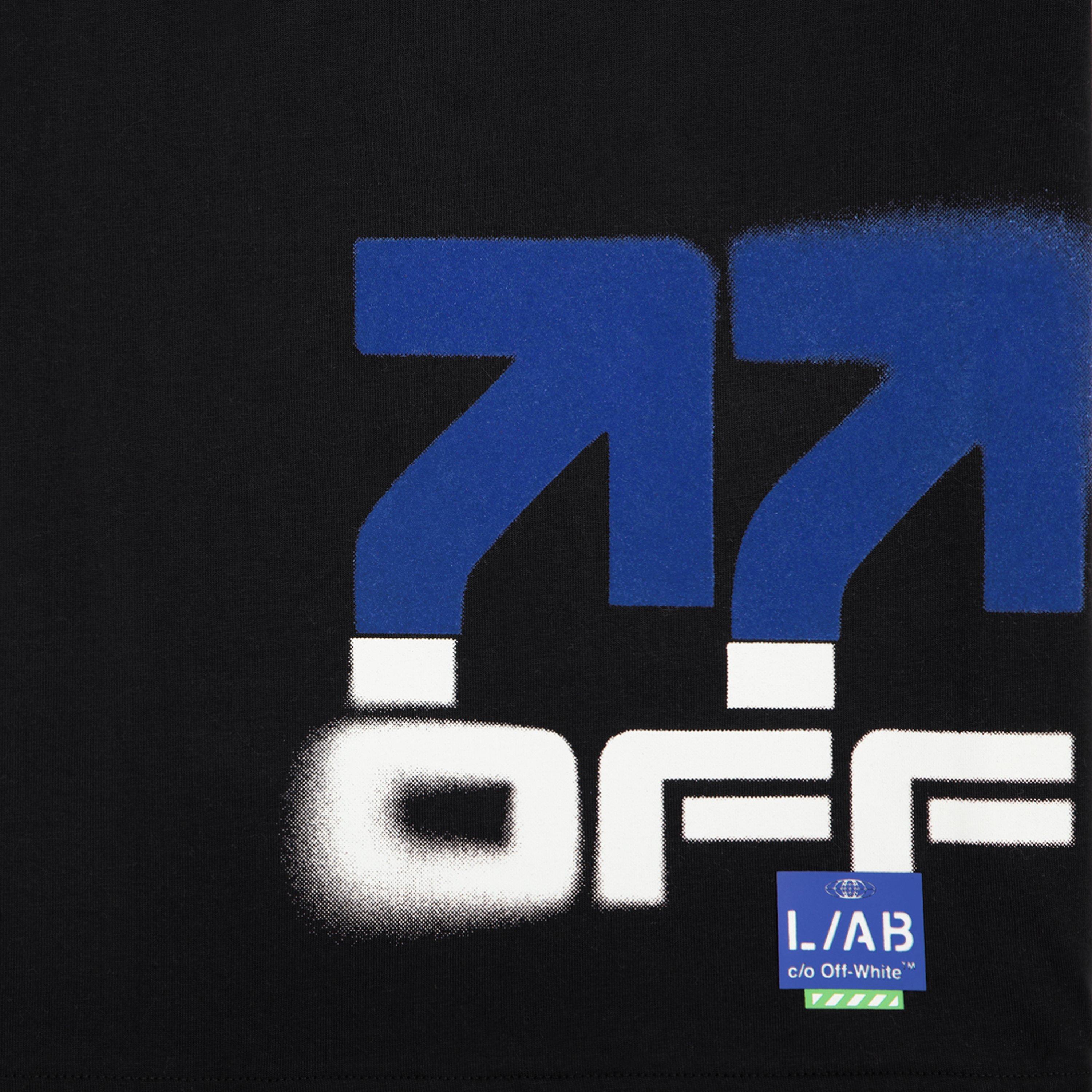 L/AB c/o Off-White Big Boys'&nbsp;Stacked Tee - BLACK