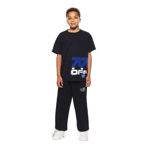 L/AB c/o Off-White Big Boys'&nbsp;Stacked Tee - BLACK